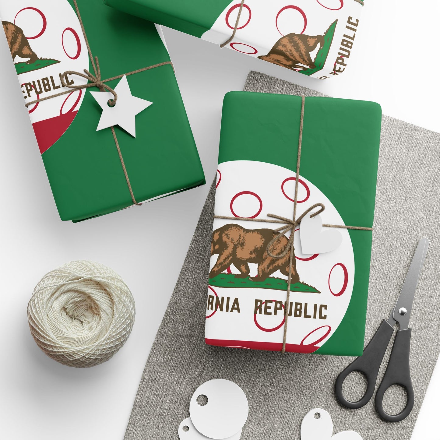 Pickleball Gift Wrap, California State Flag