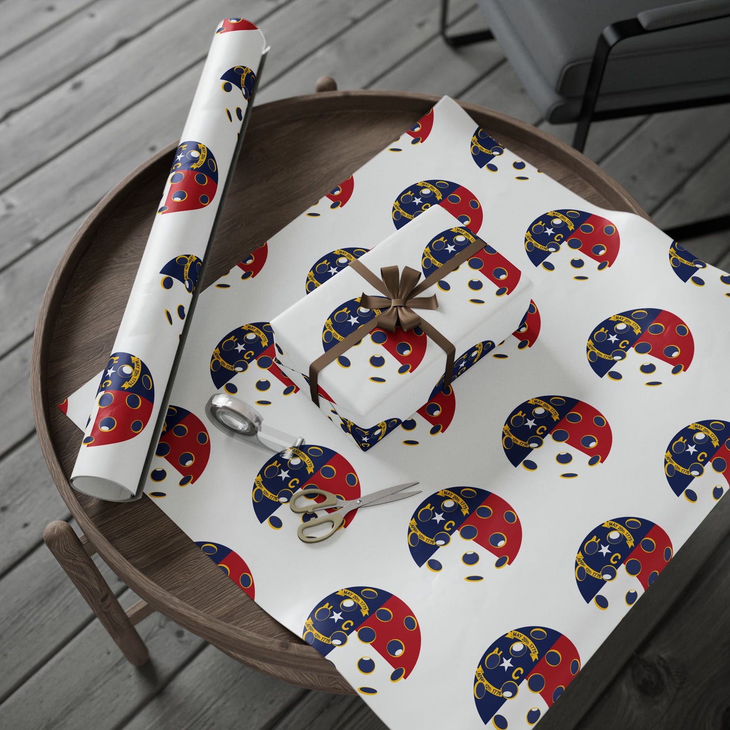 Pickleball Gift Wrap, North Carolina State Flag