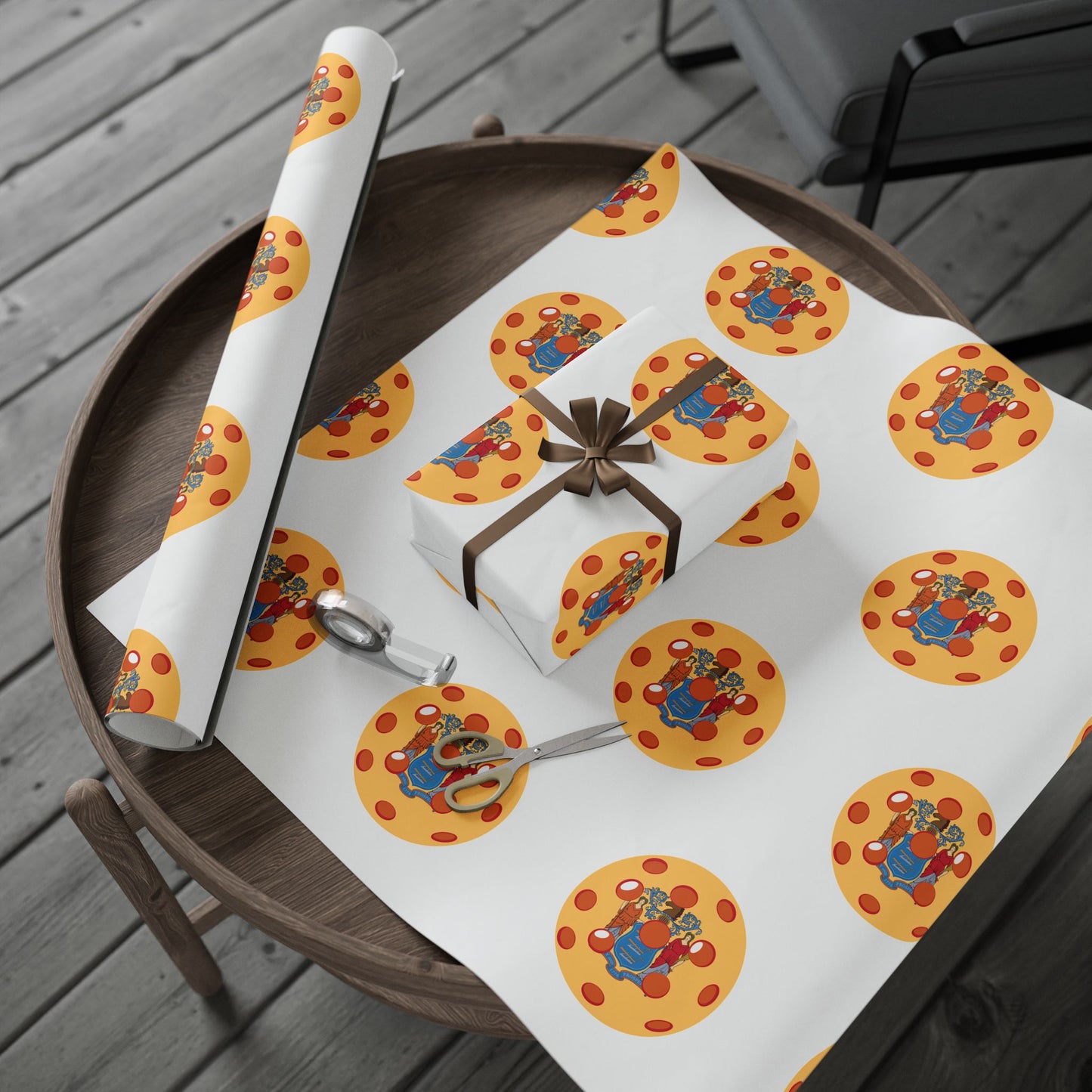 Pickleball Gift Wrap, New Jersey State Flag