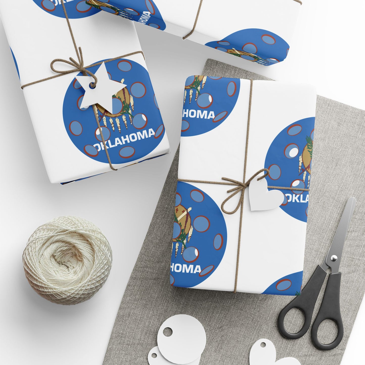 Pickleball Gift Wrap, Oklahoma State Flag