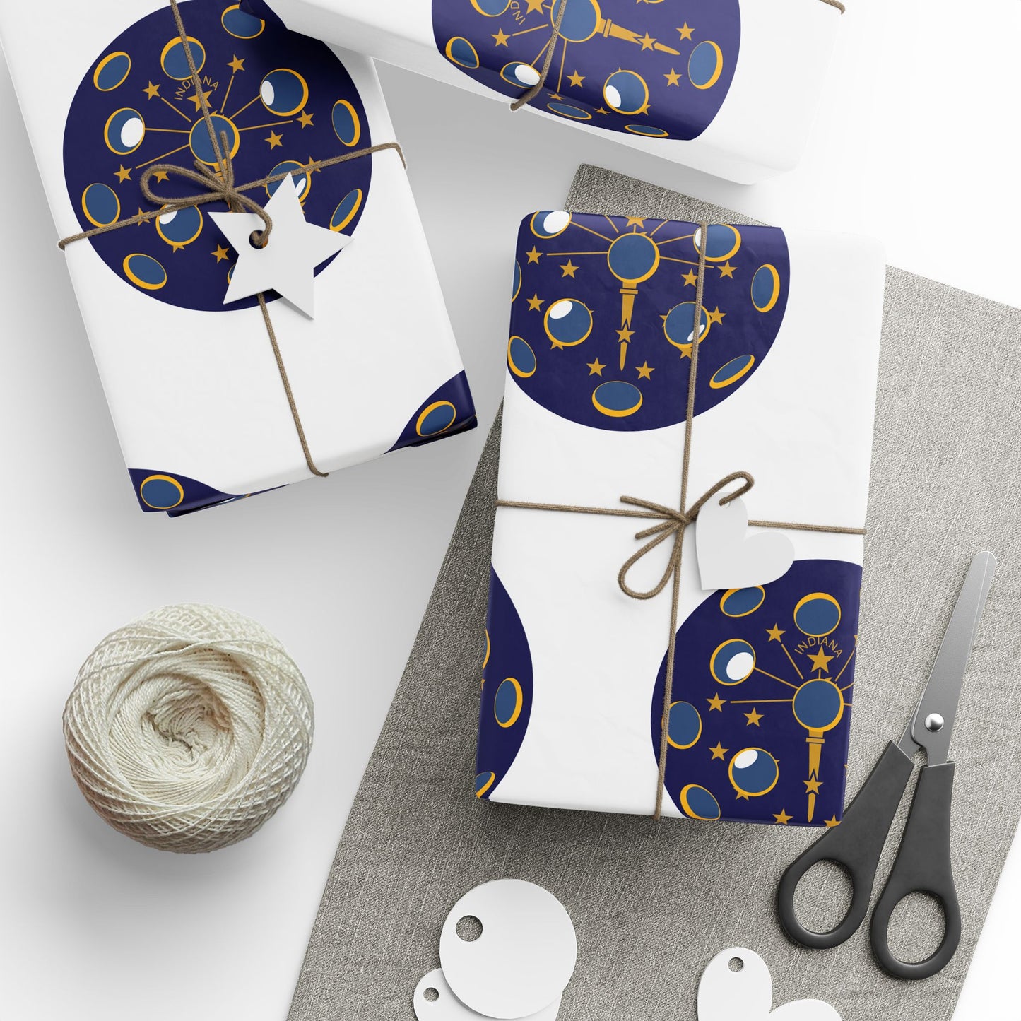 Pickleball Gift Wrap, Indiana State Flag