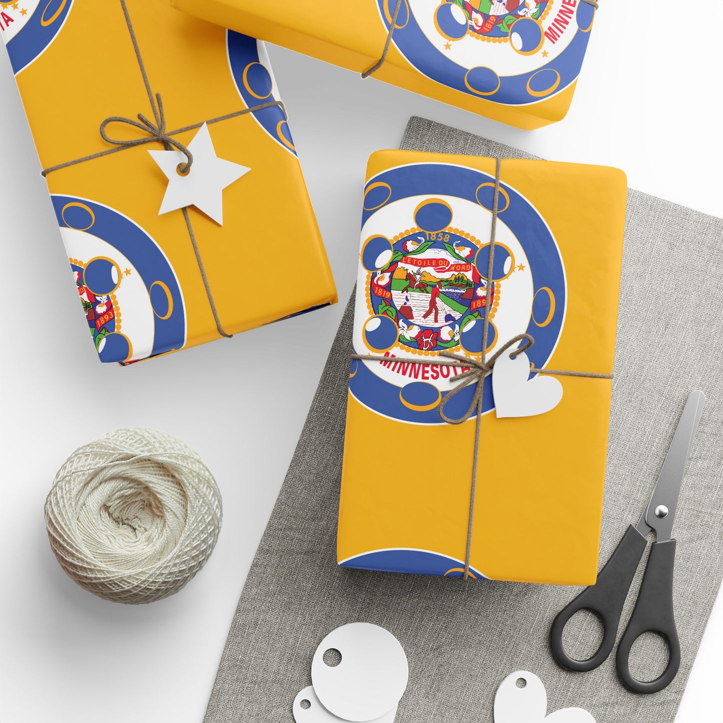 Pickleball Gift Wrap, Minnesota State Flag