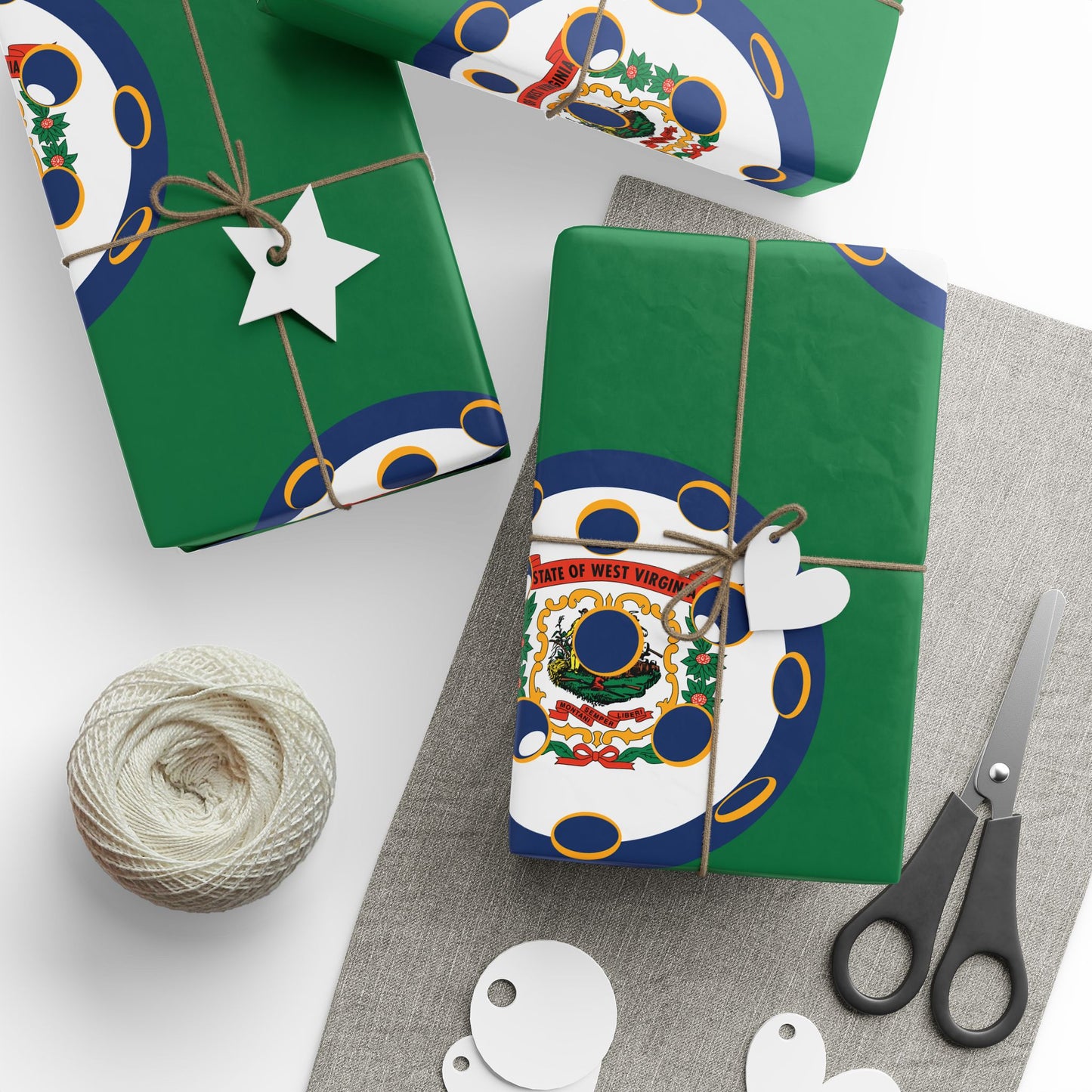 Pickleball Gift Wrap, West Virginia State Flag