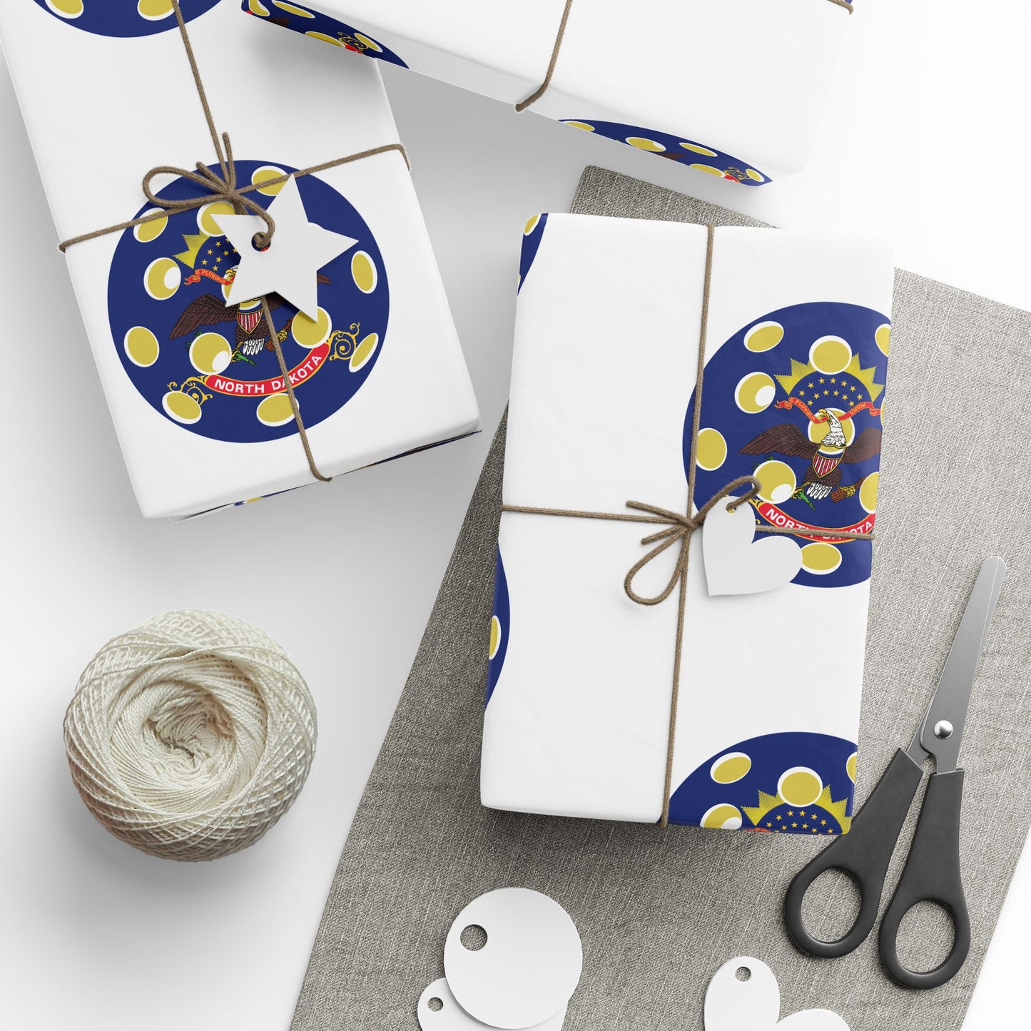 Pickleball Gift Wrap, North Dakota State Flag