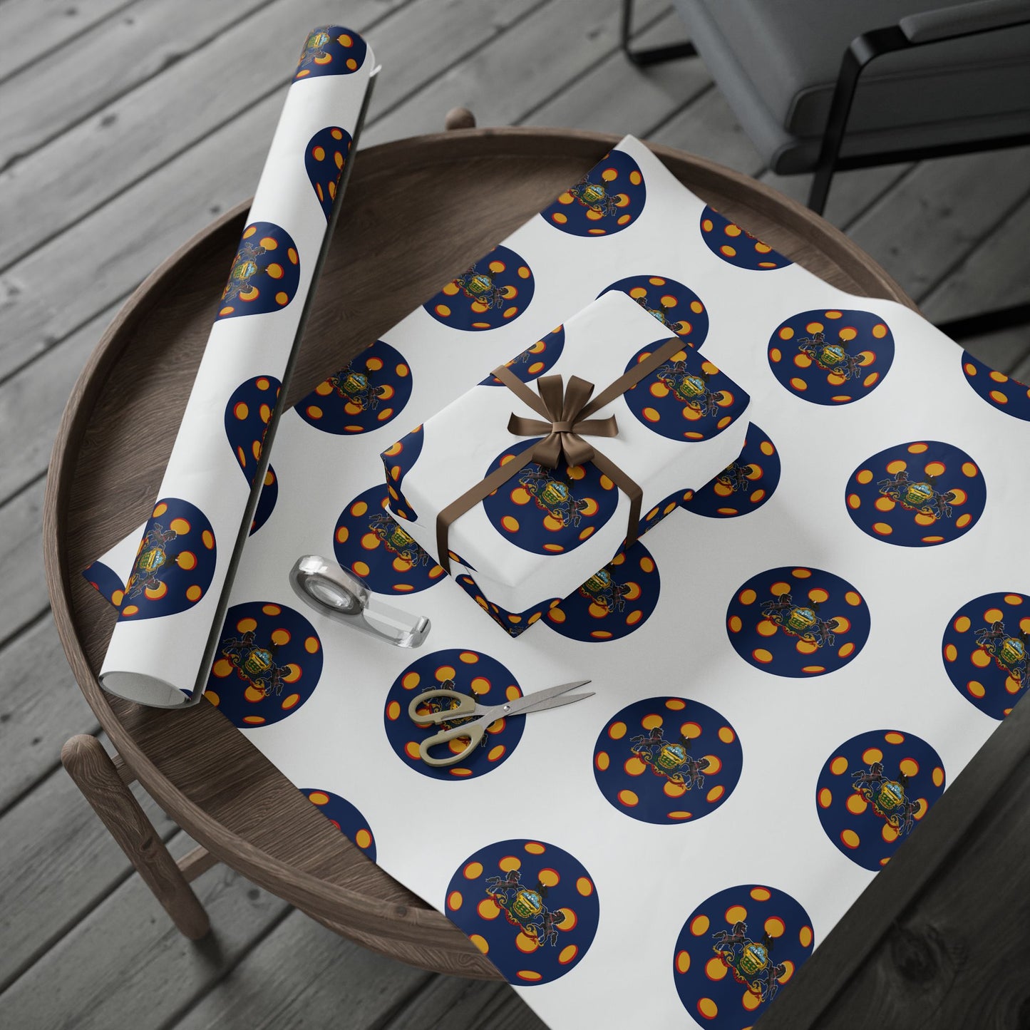 Pickleball Gift Wrap, Pennsylvania State Flag
