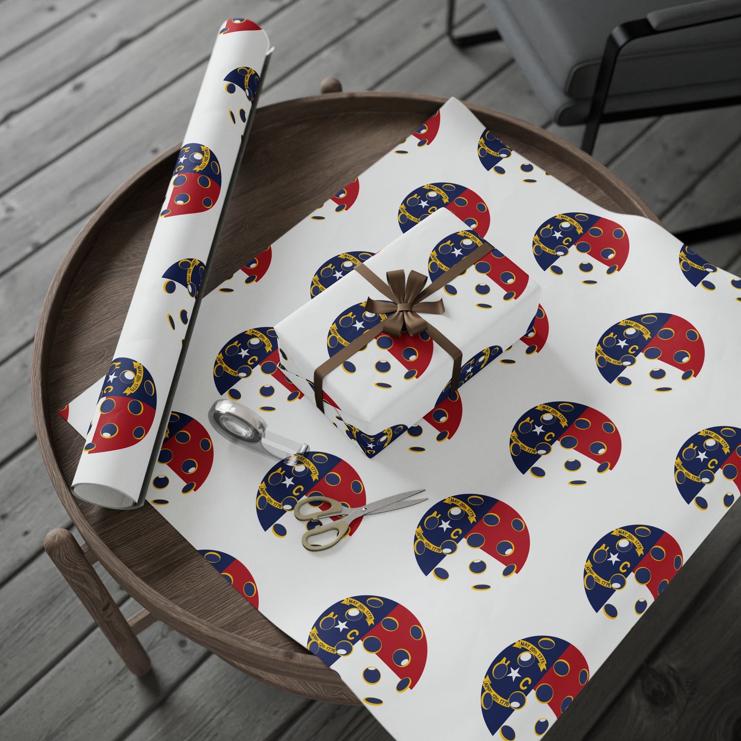 Pickleball Gift Wrap, North Carolina State Flag