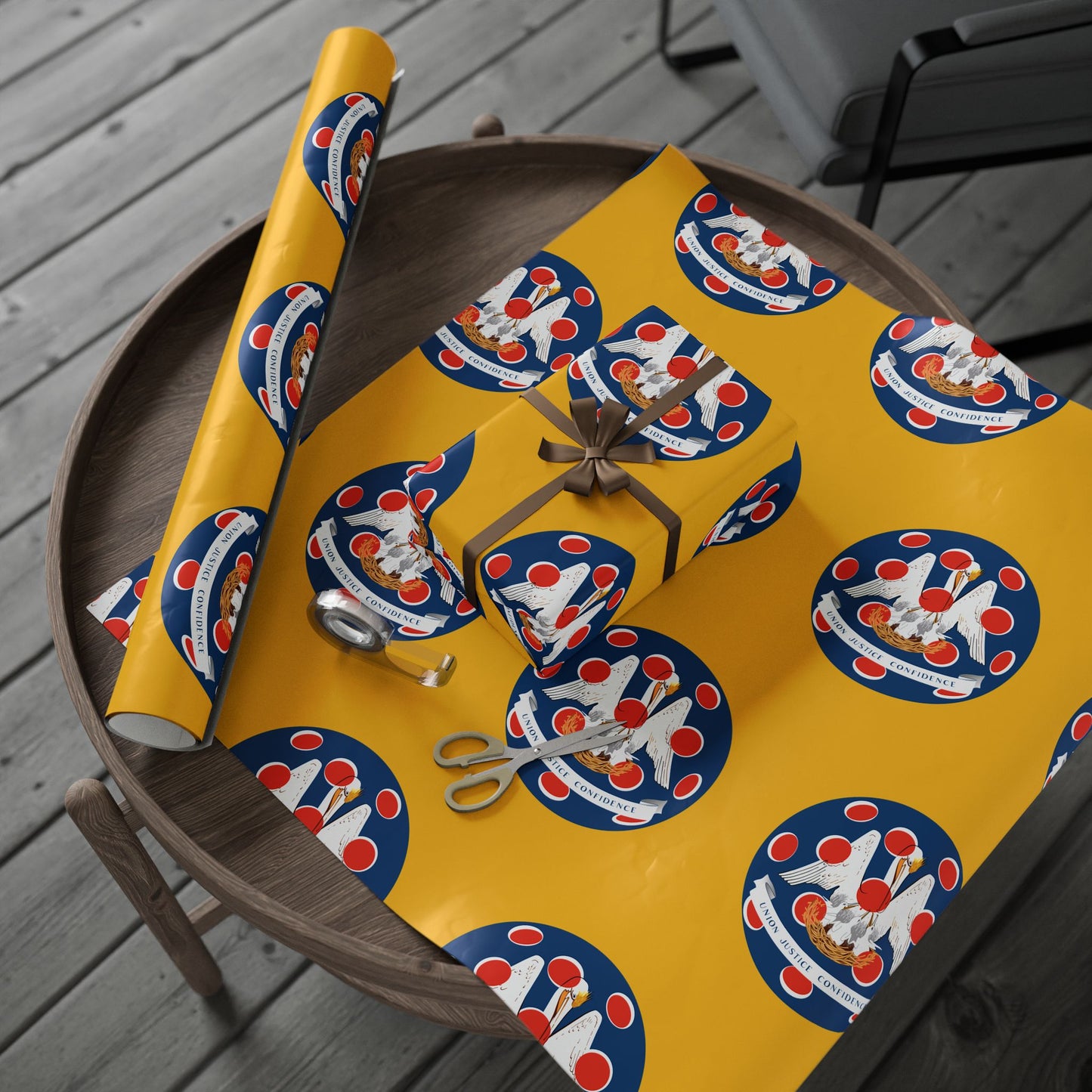 Pickleball Gift Wrap, Louisiana State Flag
