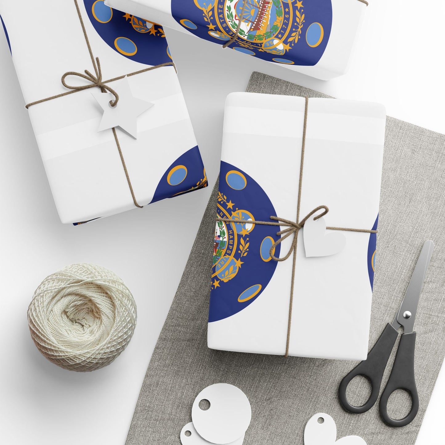 Pickleball Gift Wrap, New Hampshire State Flag