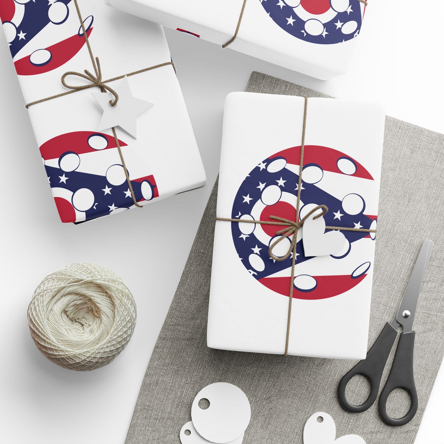 Pickleball Gift Wrap, Ohio State Flag