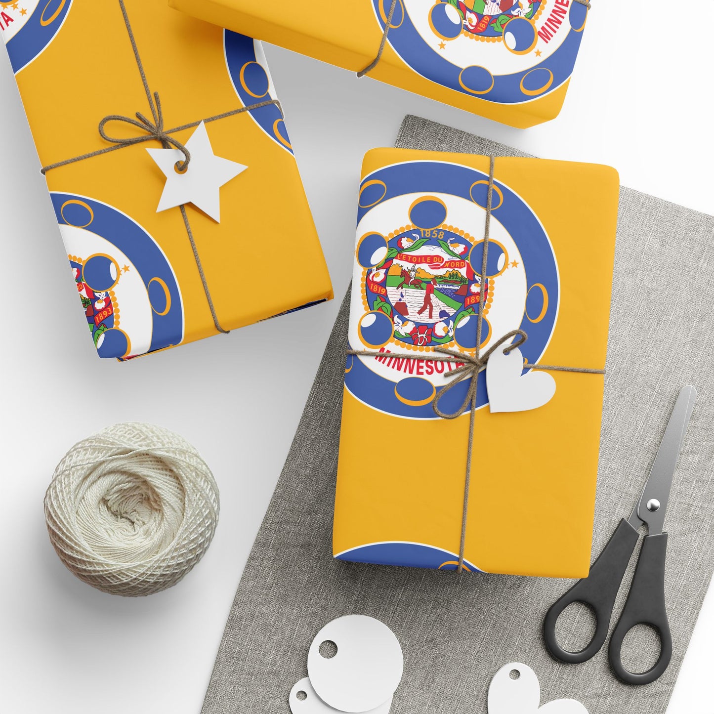 Pickleball Gift Wrap, Minnesota State Flag