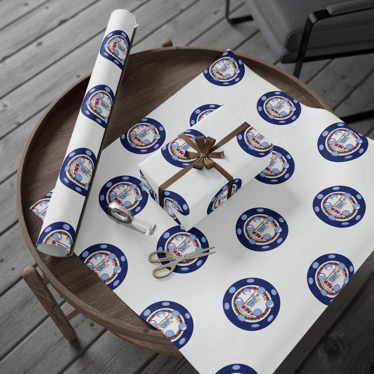 Pickleball Gift Wrap, Virginia State Flag
