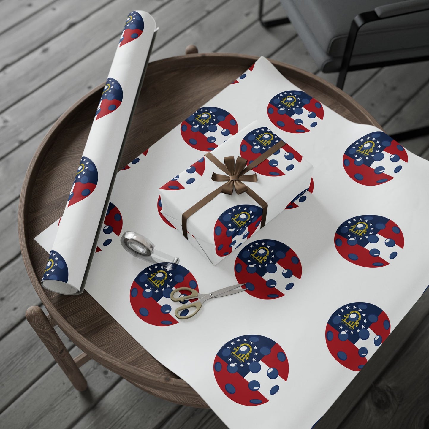 Pickleball Gift Wrap, Georgia State Flag