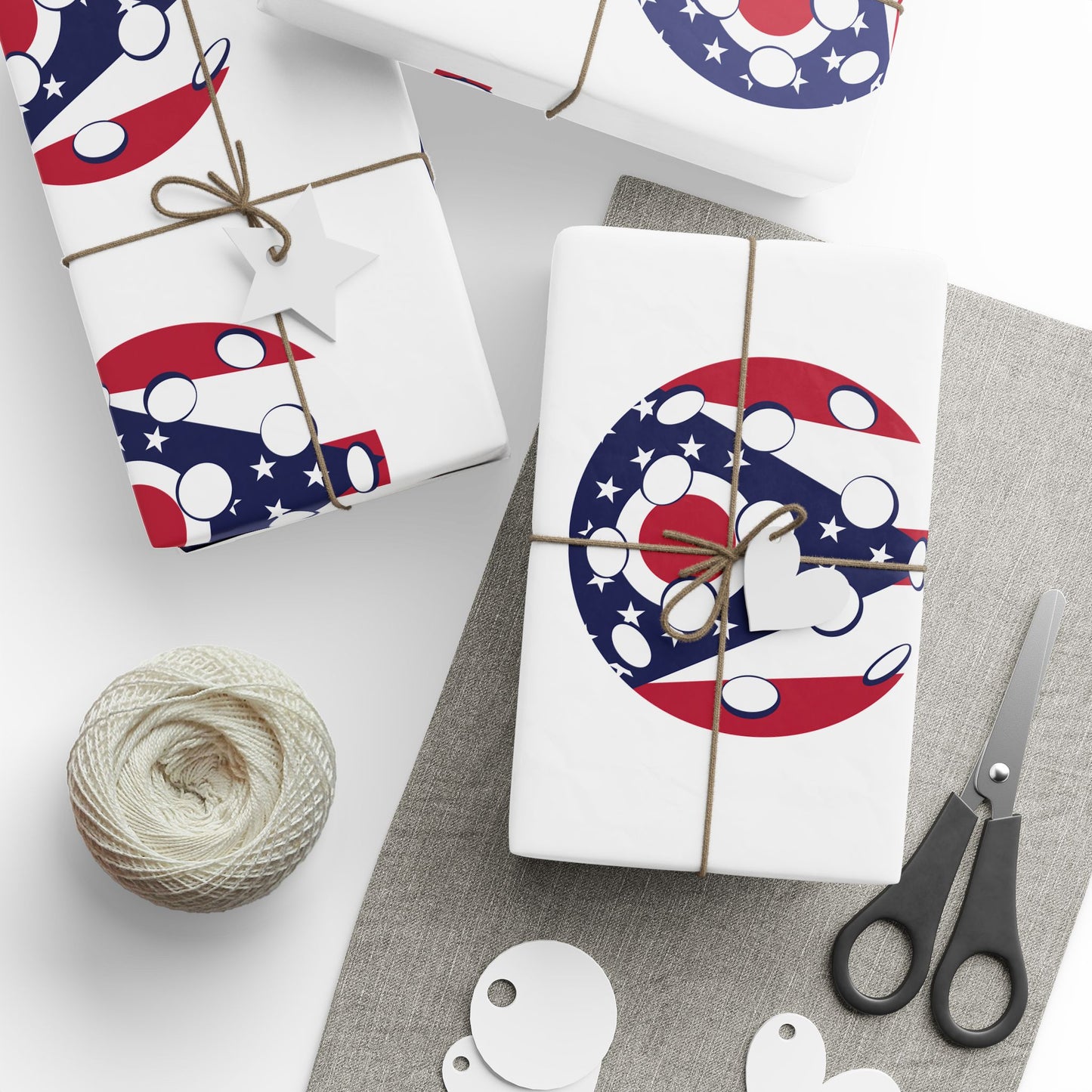 Pickleball Gift Wrap, Ohio State Flag