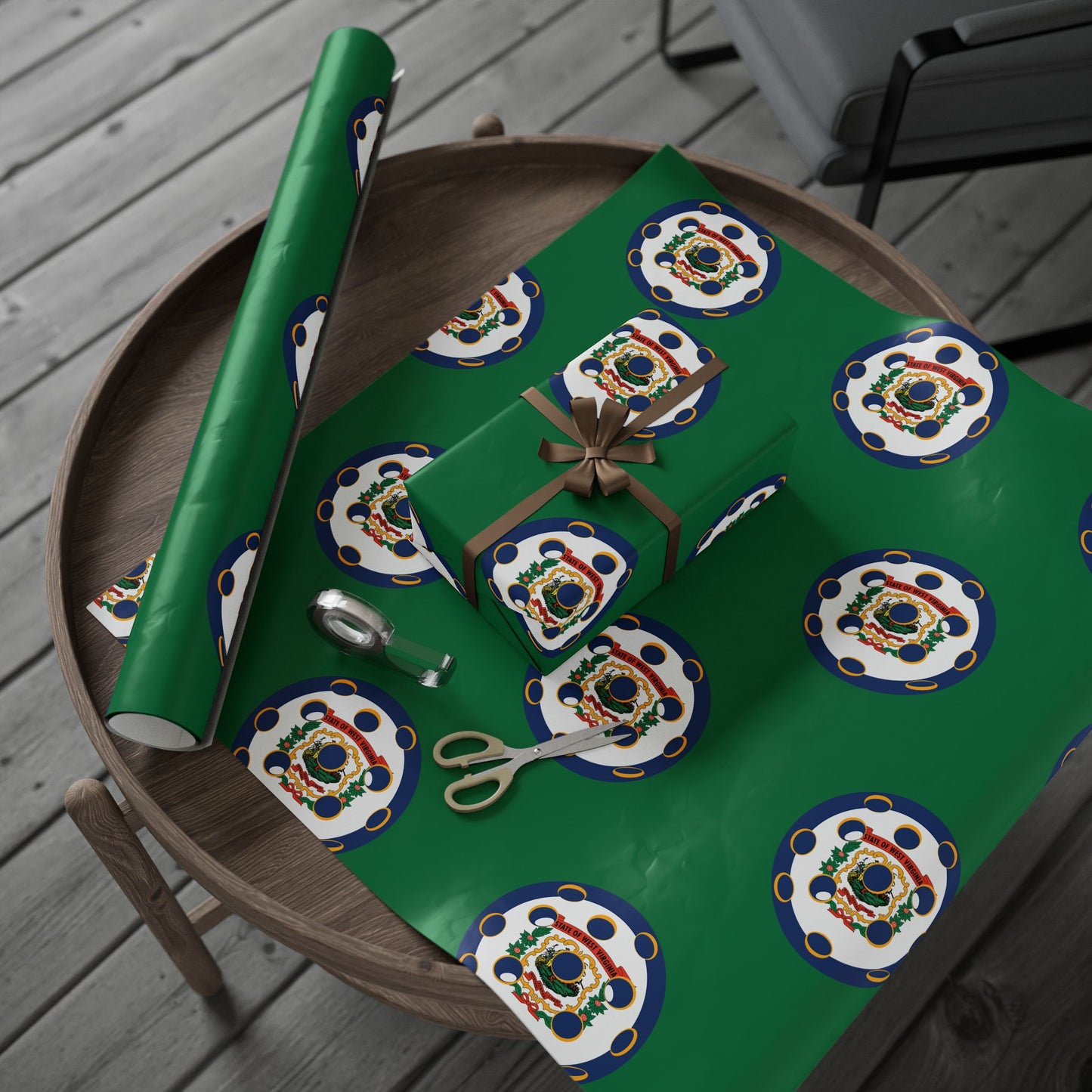 Pickleball Gift Wrap, West Virginia State Flag