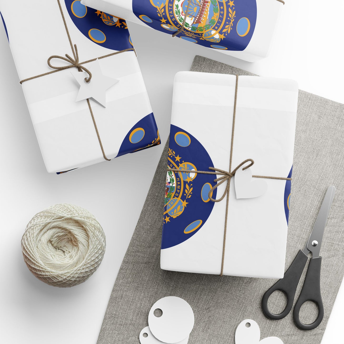 Pickleball Gift Wrap, New Hampshire State Flag