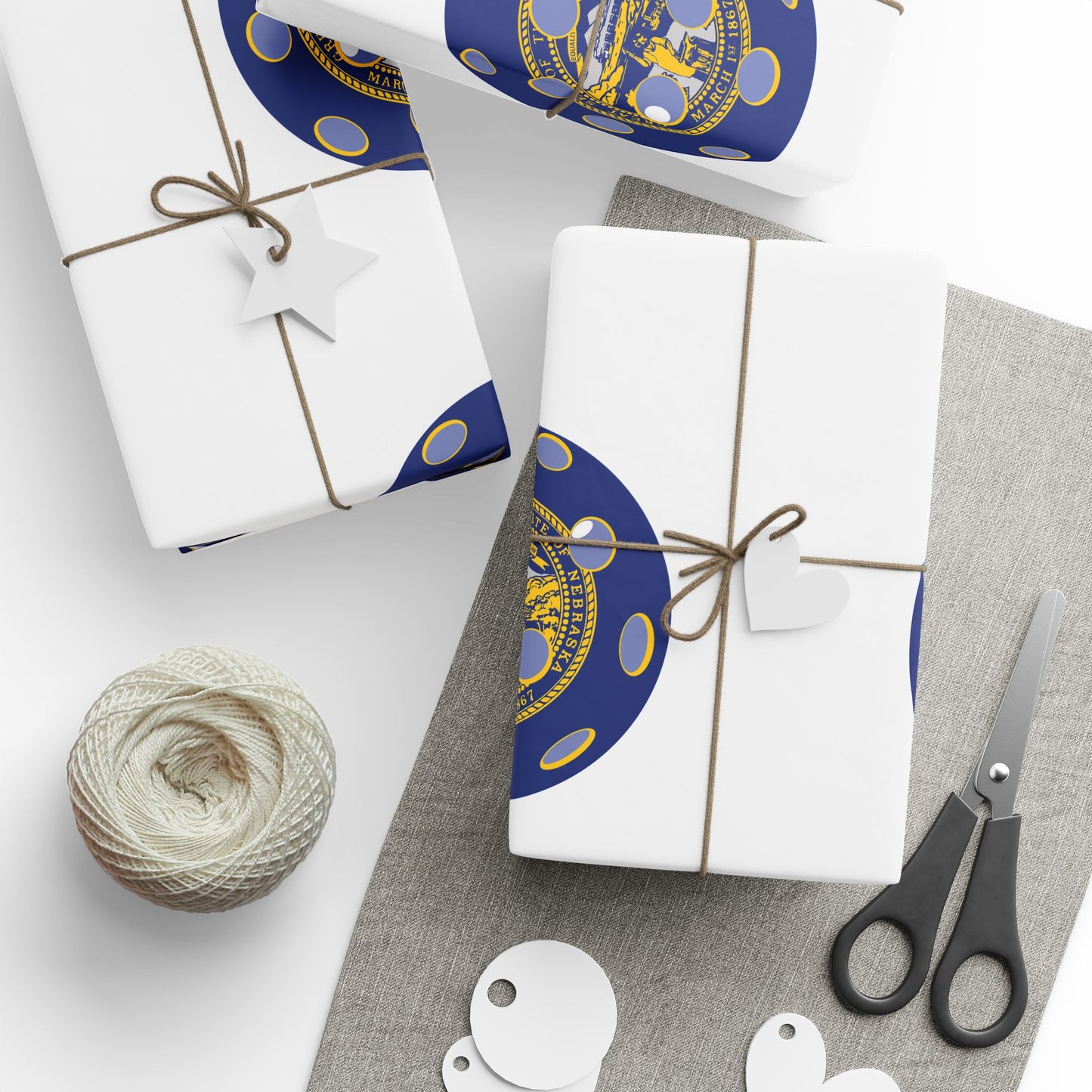 Pickleball Gift Wrap, Nebraska State Flag