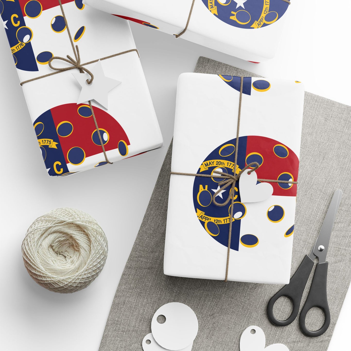 Pickleball Gift Wrap, North Carolina State Flag