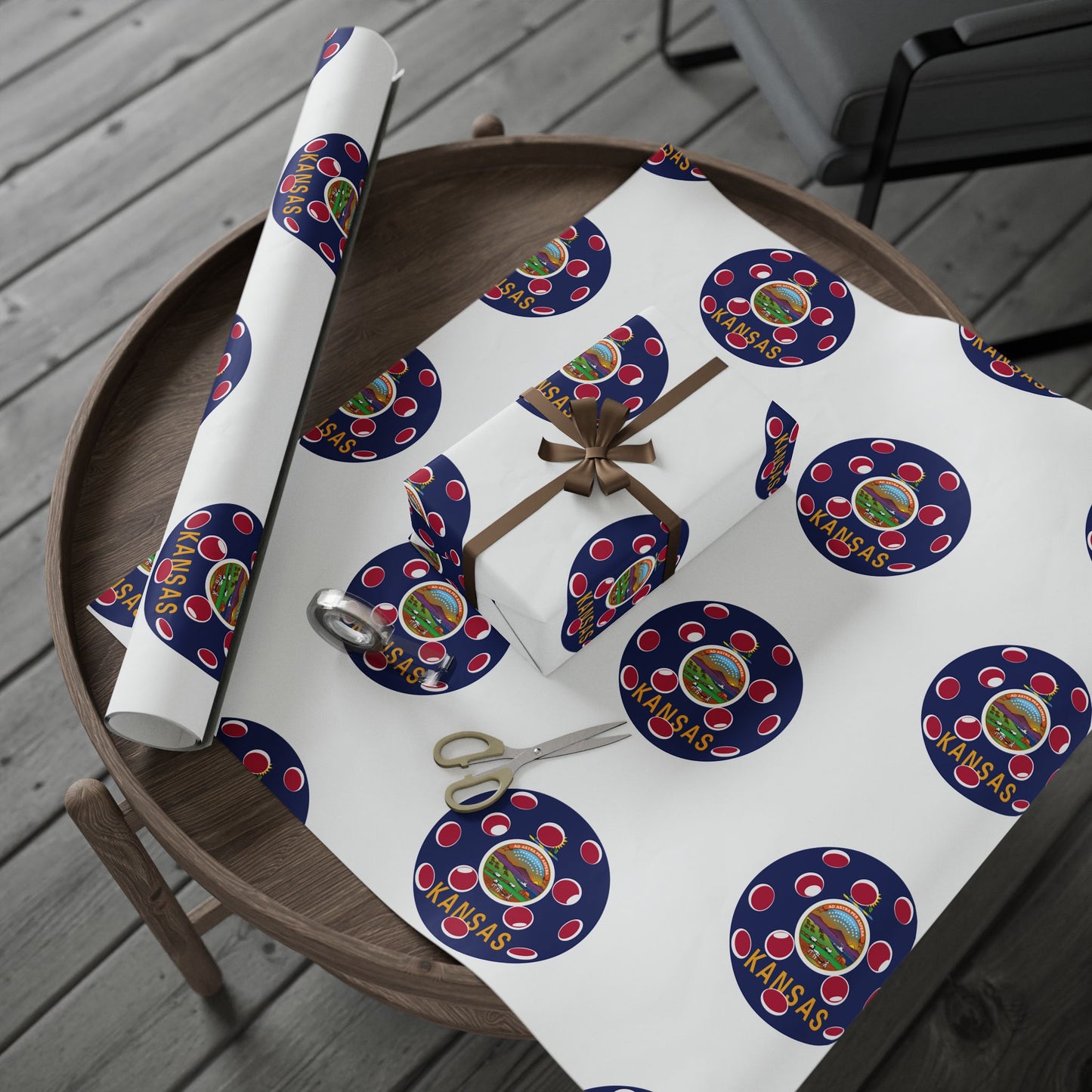 Pickleball Gift Wrap, Kansas State Flag