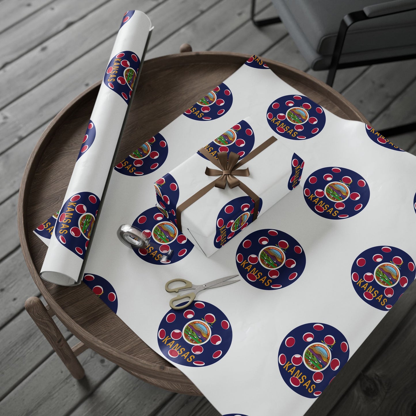 Pickleball Gift Wrap, Kansas State Flag