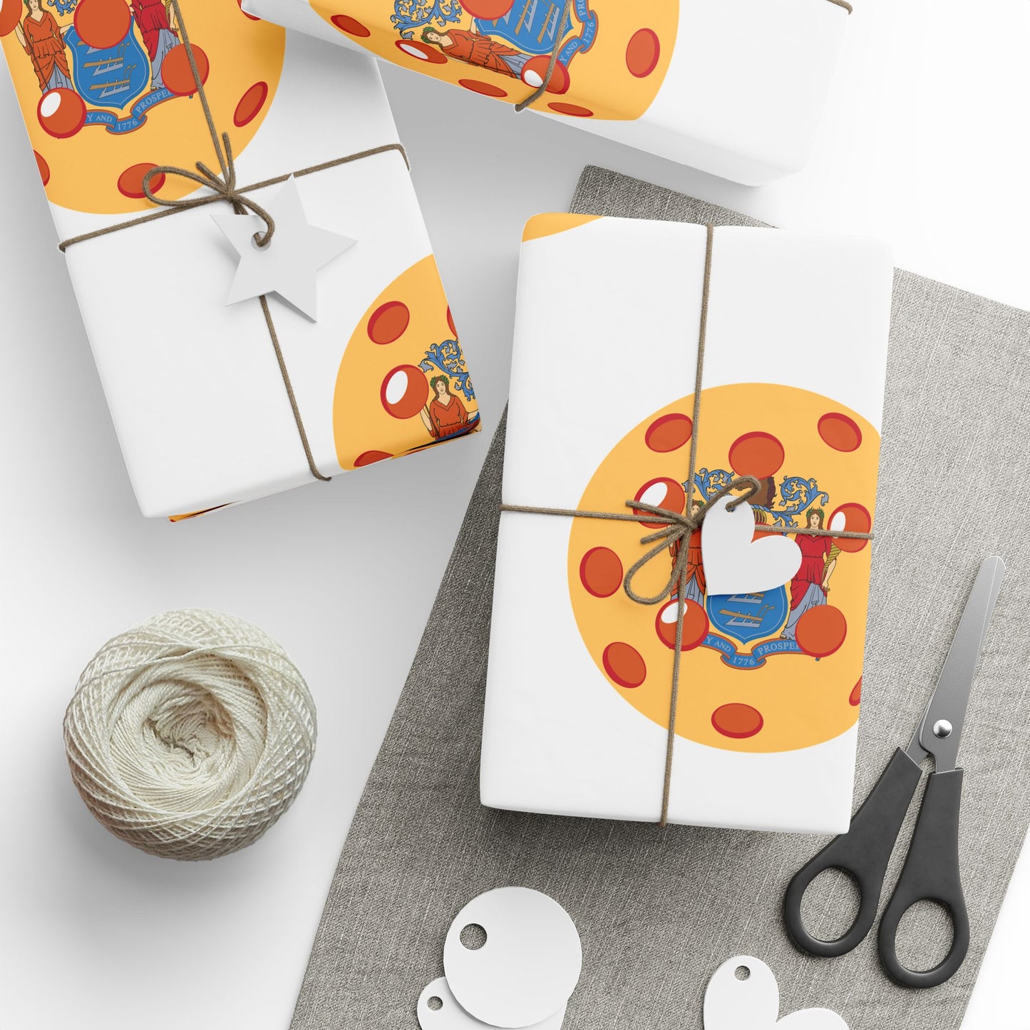 Pickleball Gift Wrap, New Jersey State Flag