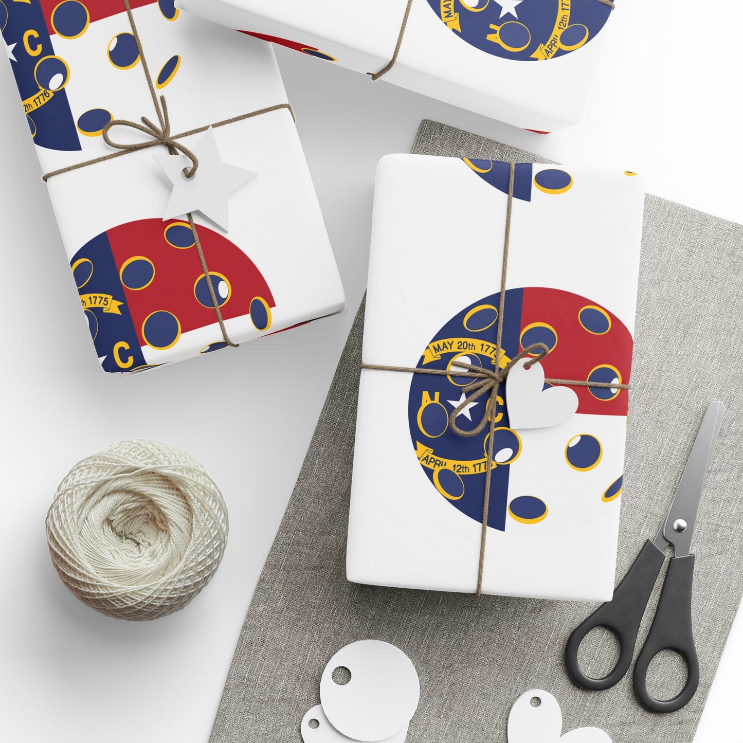 Pickleball Gift Wrap, North Carolina State Flag