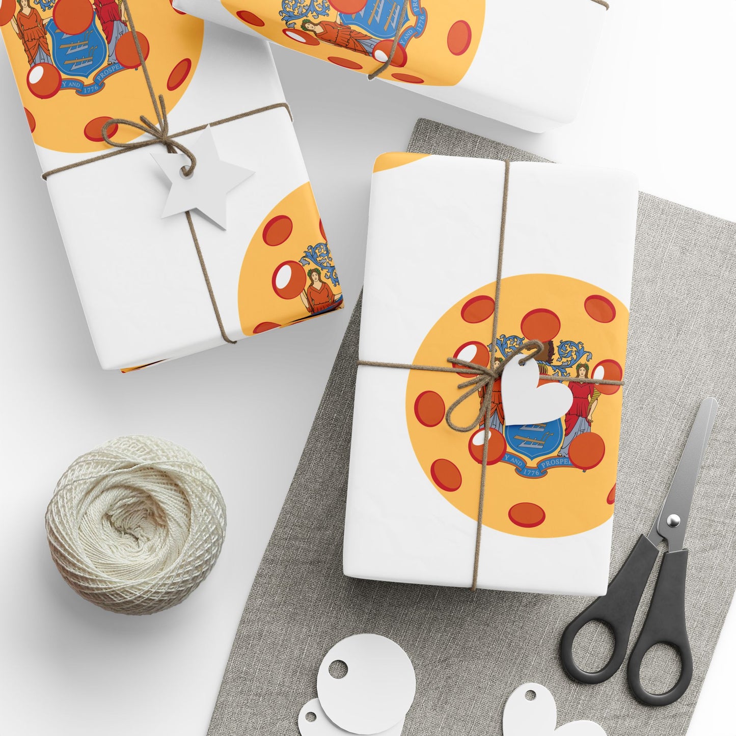 Pickleball Gift Wrap, New Jersey State Flag