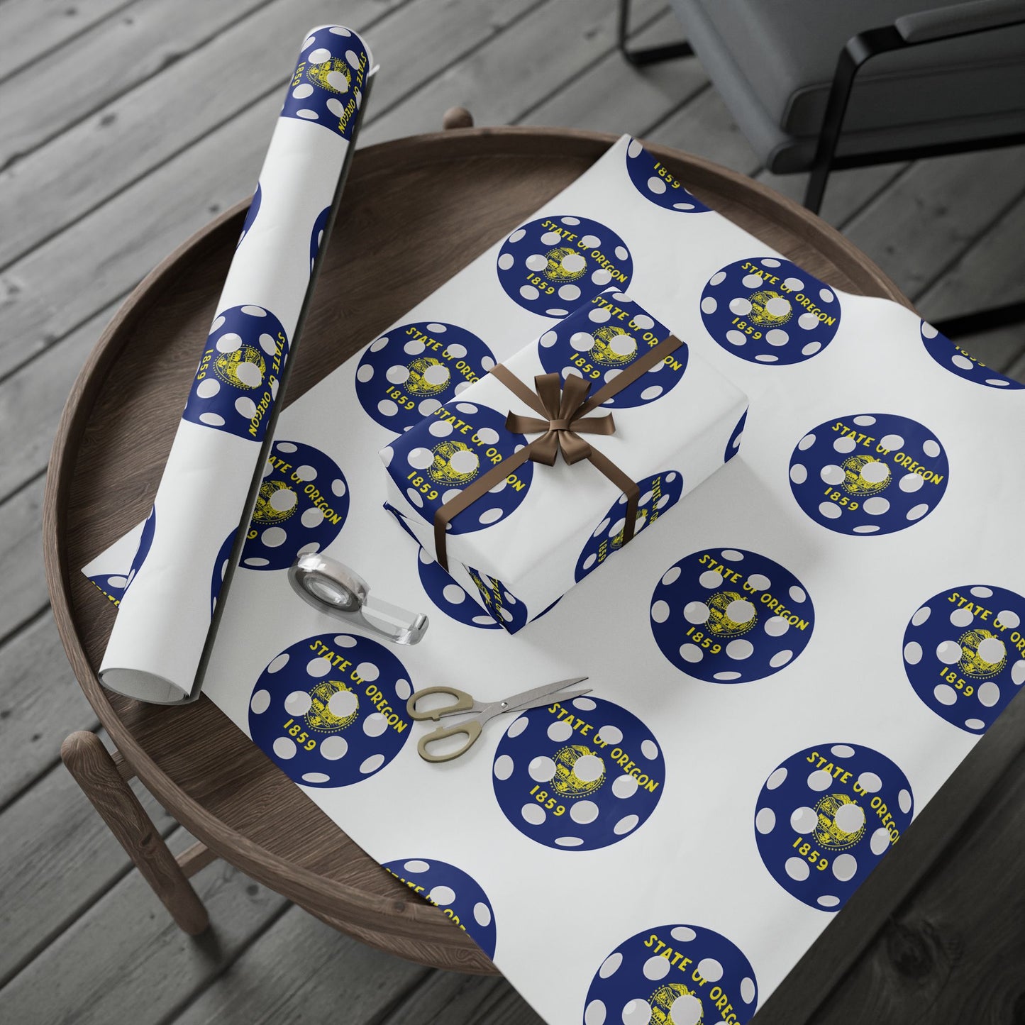Pickleball Gift Wrap, Oregon State Flag