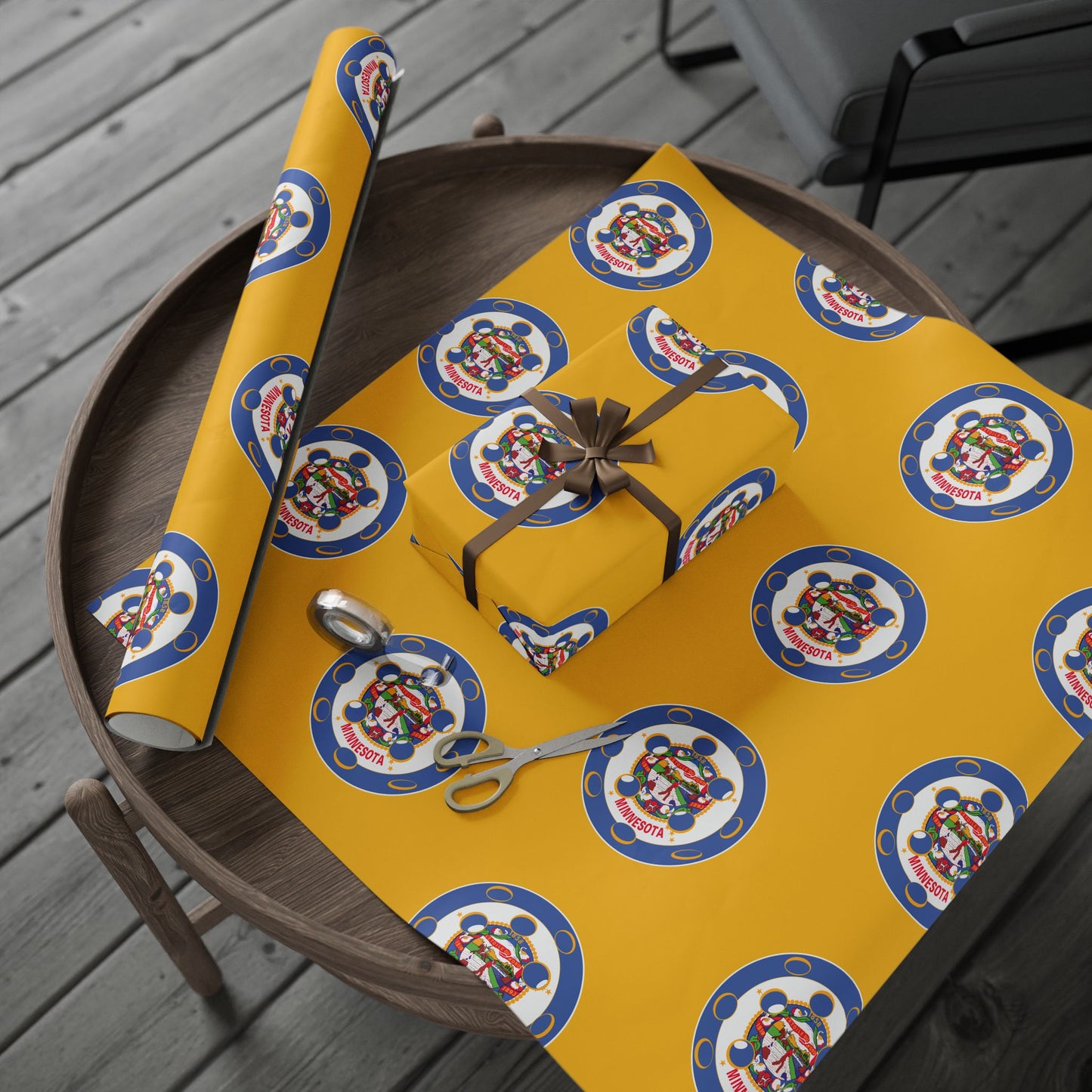Pickleball Gift Wrap, Minnesota State Flag