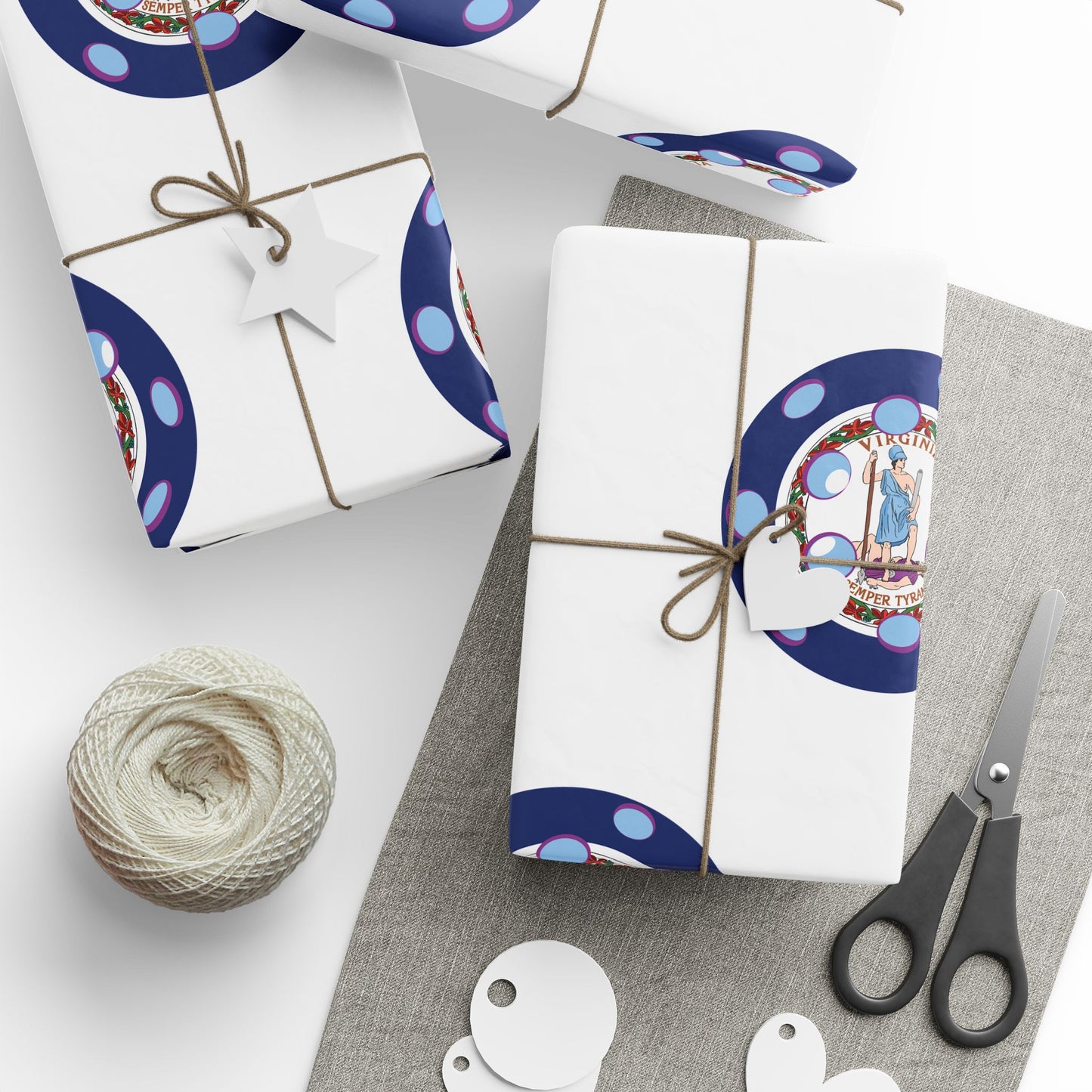 Pickleball Gift Wrap, Virginia State Flag