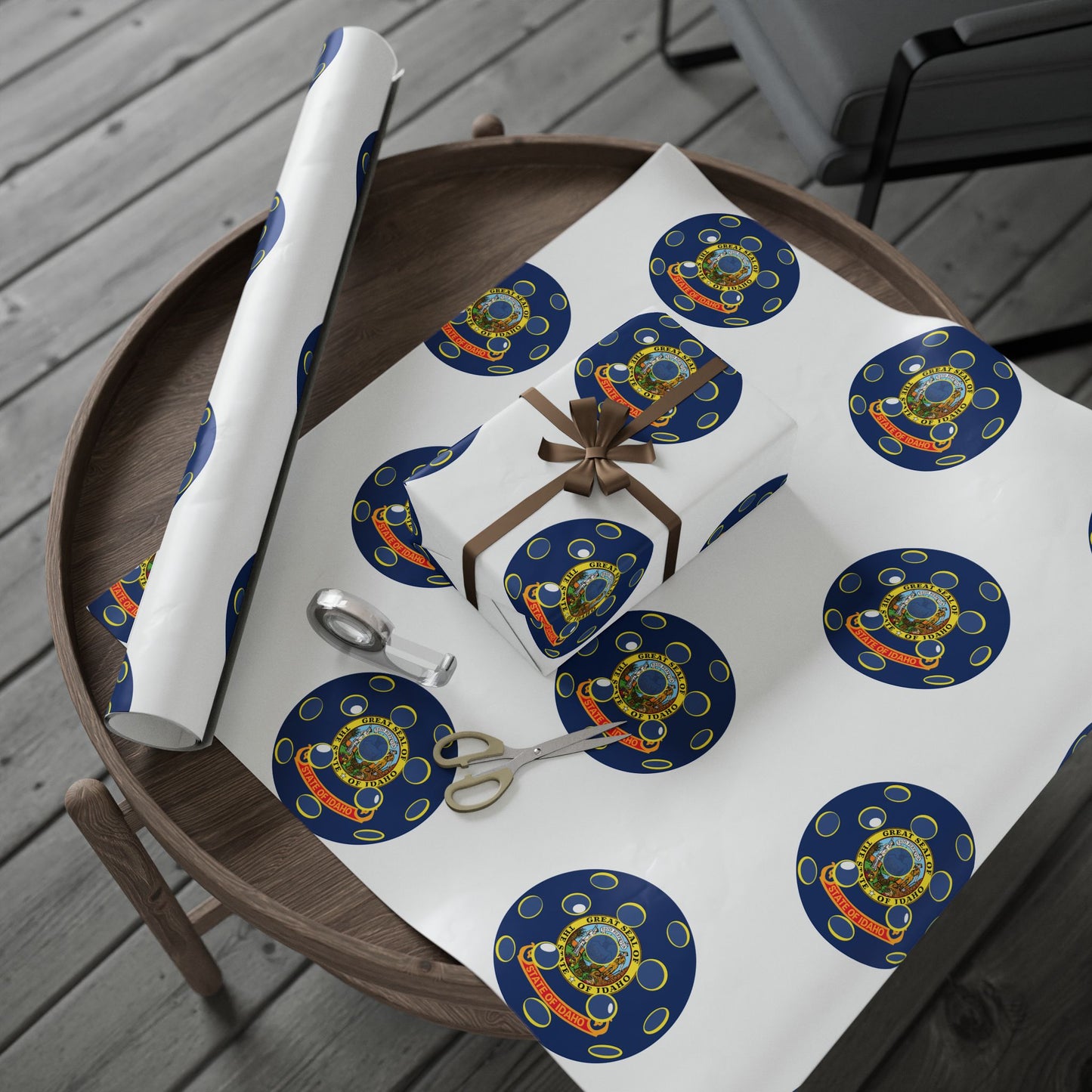 Pickleball Gift Wrap, Idaho State Flag