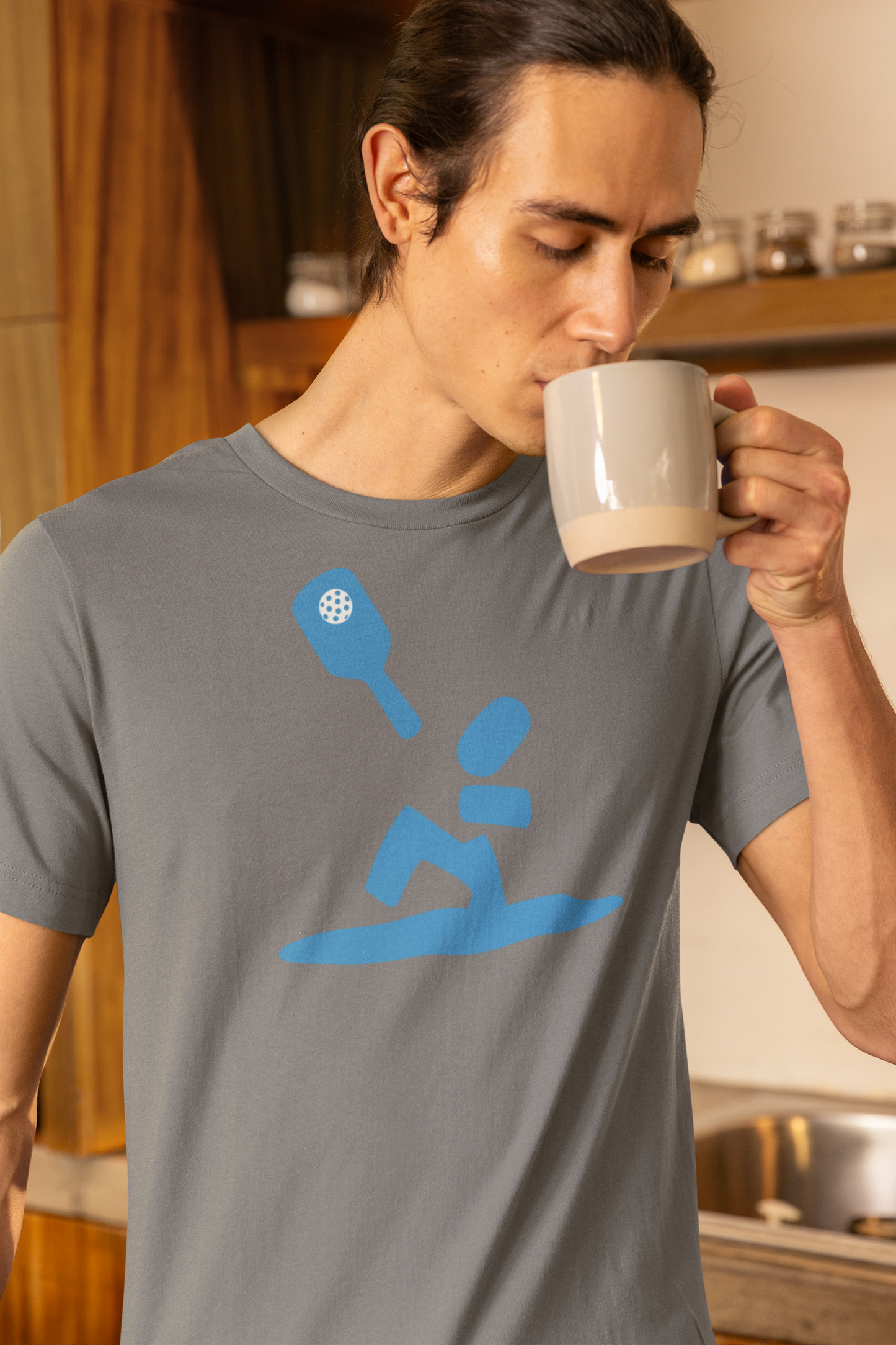 Overhead Slam T-Shirt, Bella+Canvas 3001 (Blue Print)