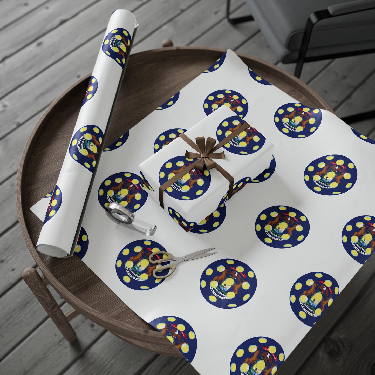 Pickleball Gift Wrap, Michigan State Flag