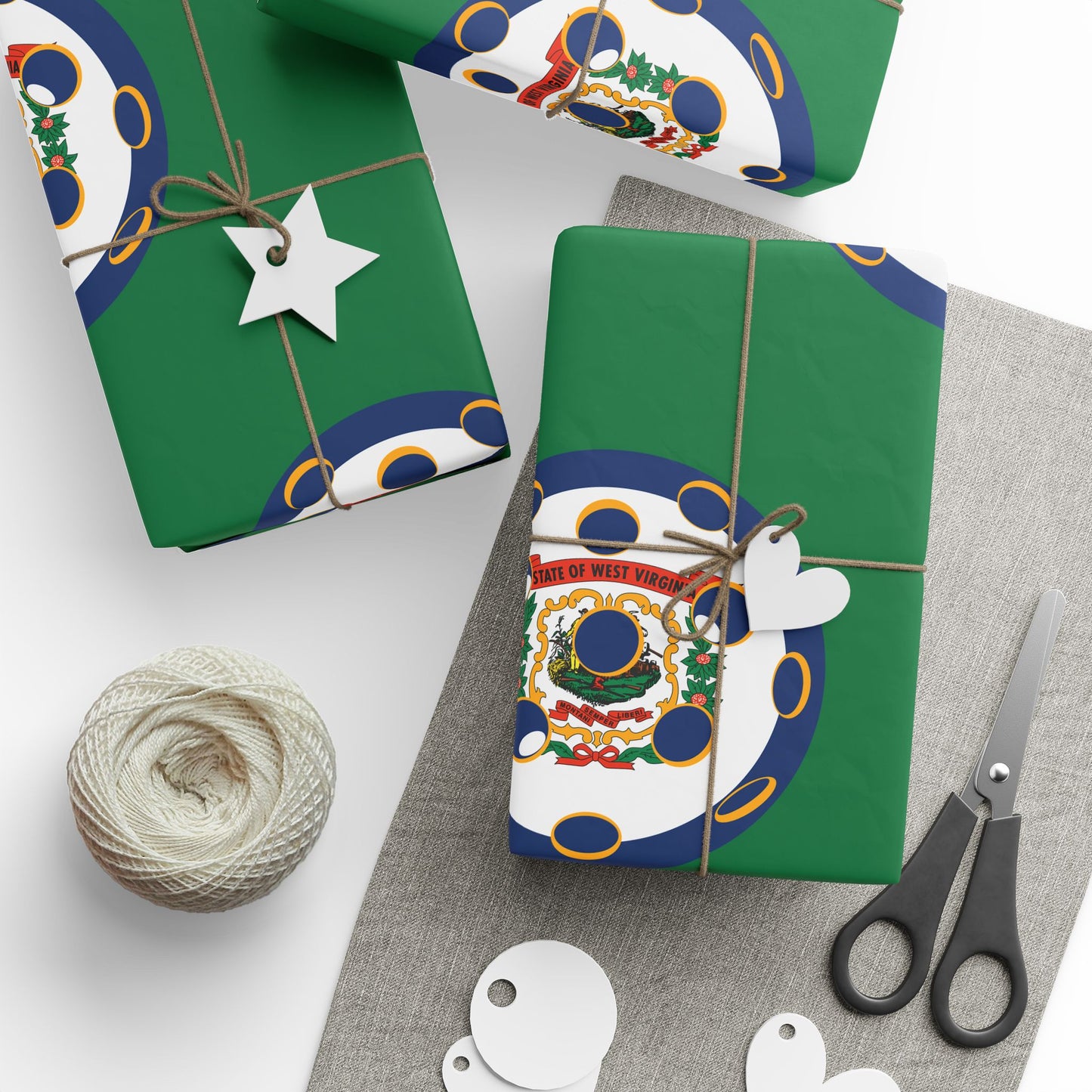 Pickleball Gift Wrap, West Virginia State Flag