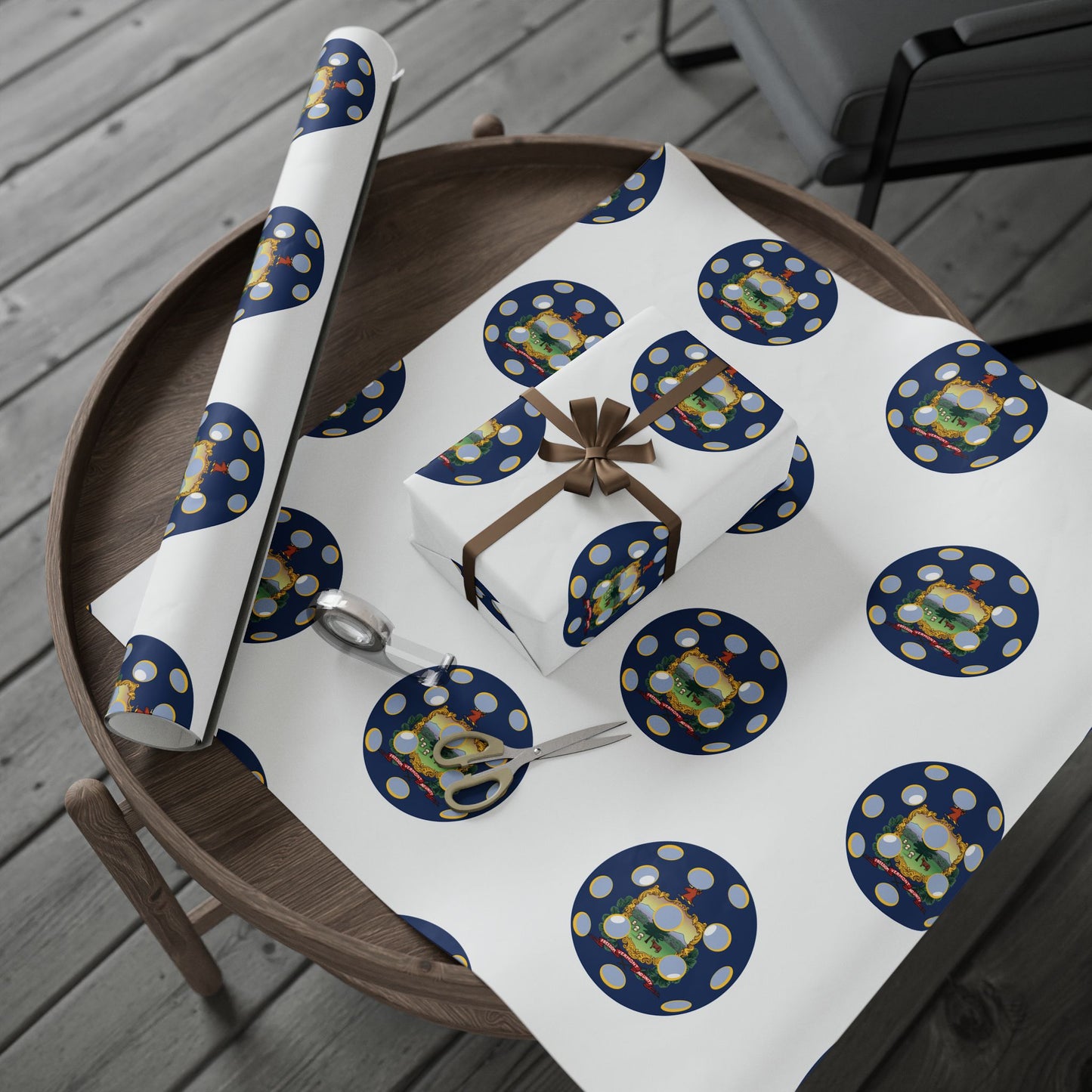 Pickleball Gift Wrap, Vermont State Flag