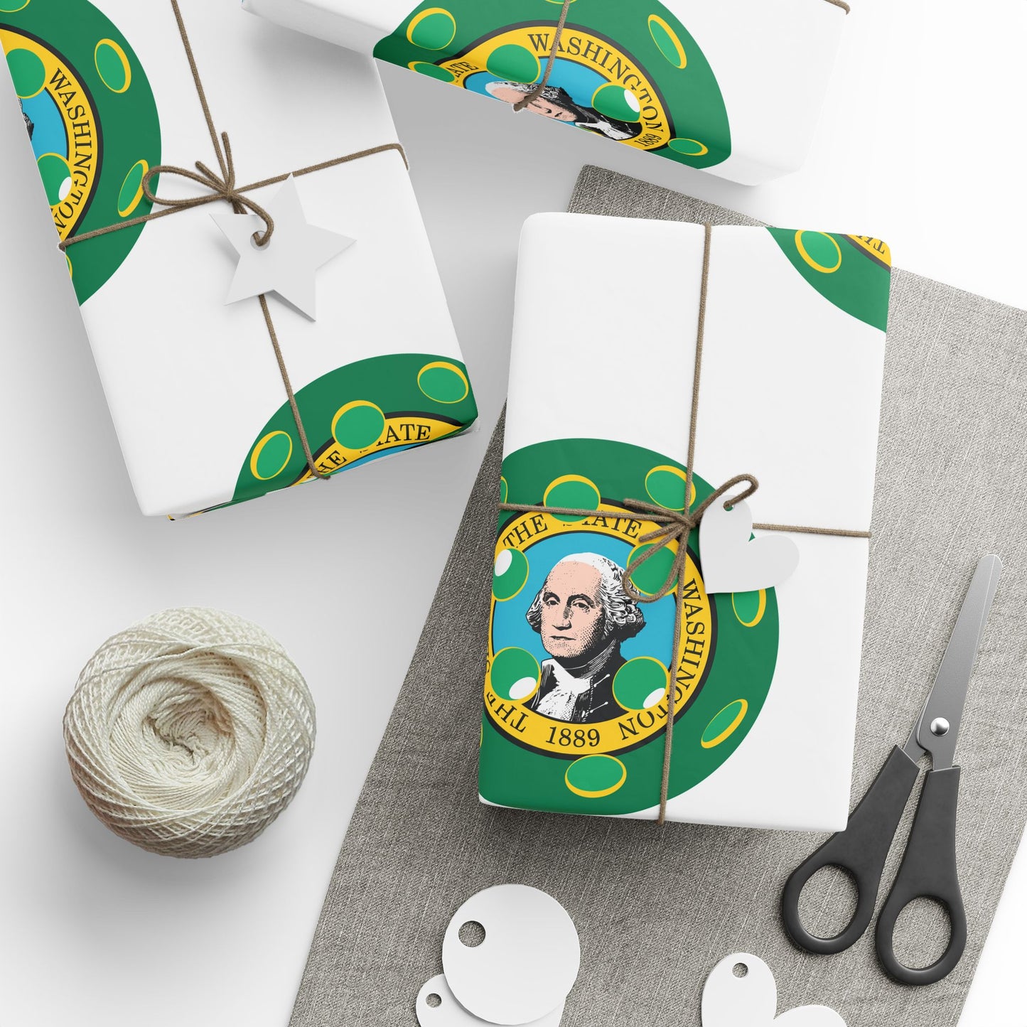 Pickleball Gift Wrap, Washington State Flag