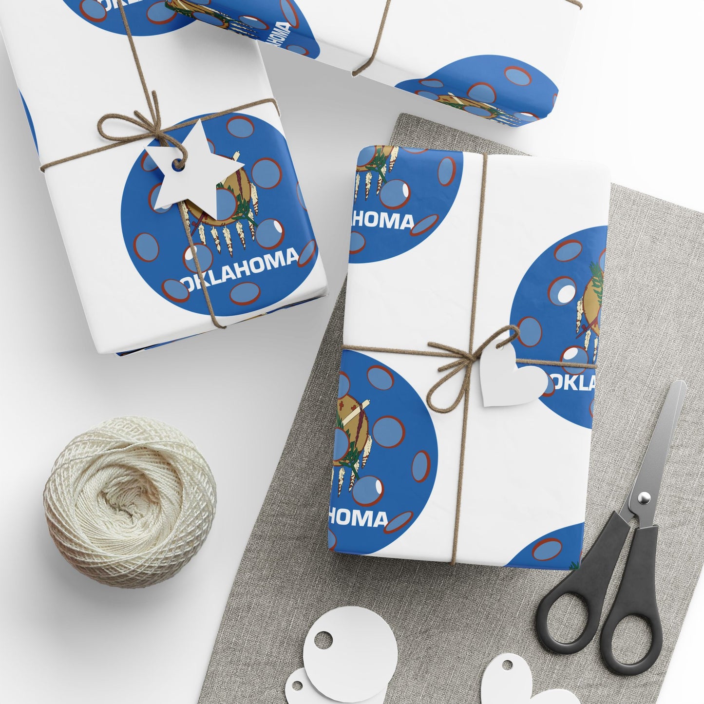 Pickleball Gift Wrap, Oklahoma State Flag