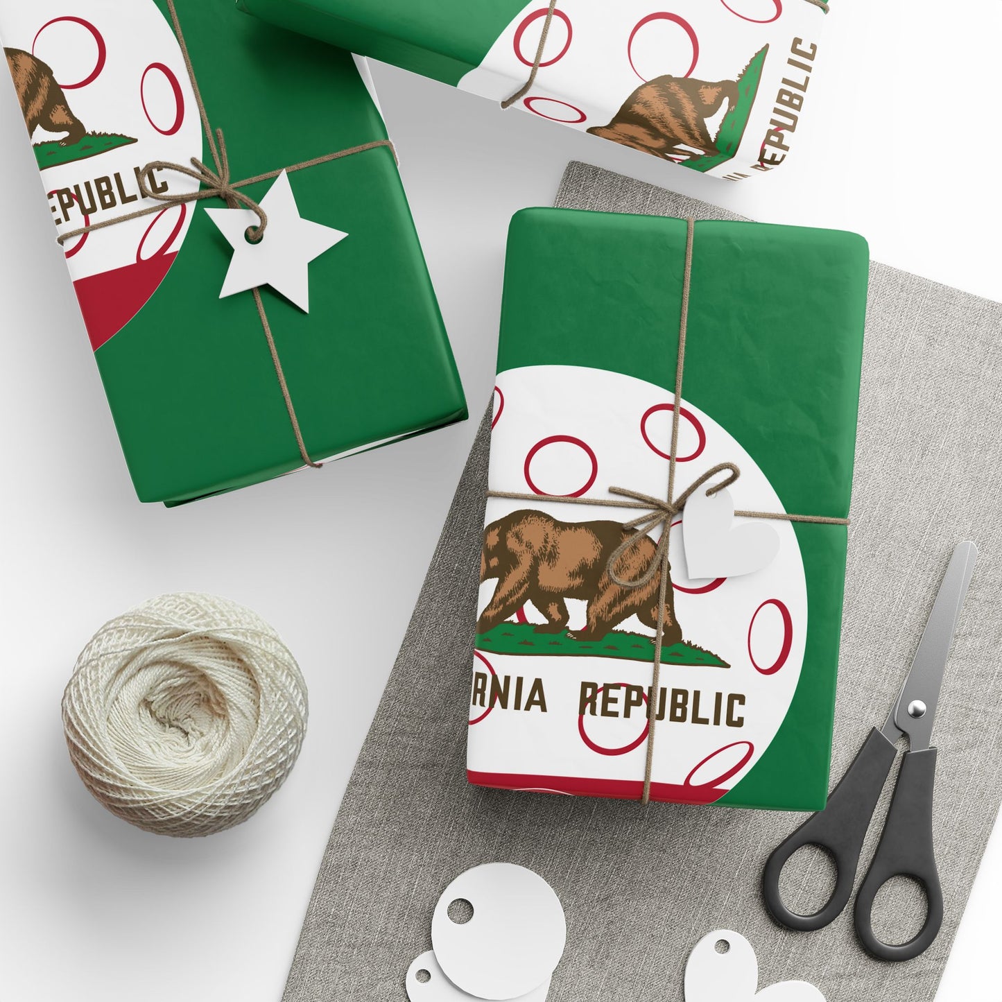 Pickleball Gift Wrap, California State Flag