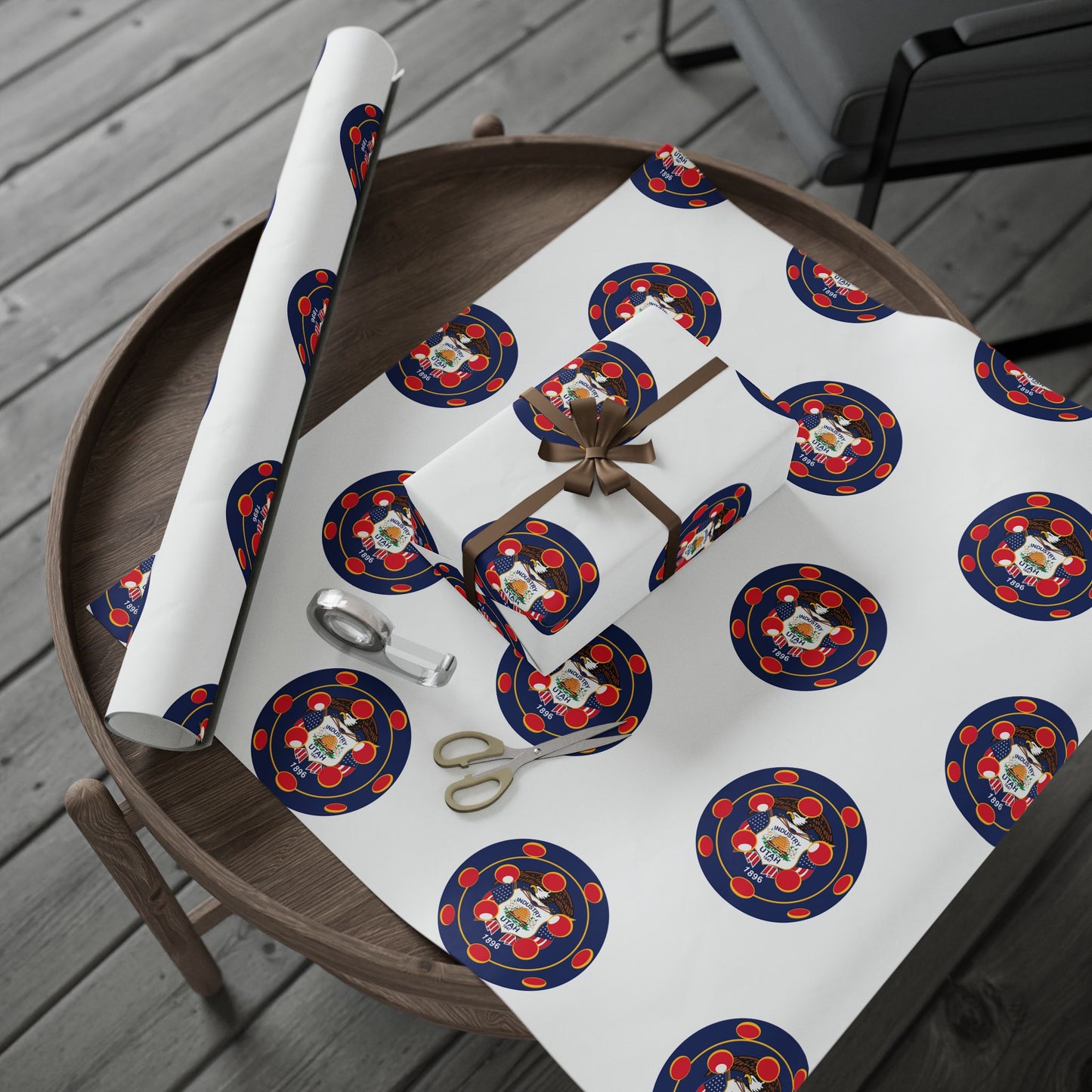Pickleball Gift Wrap, Utah State Flag