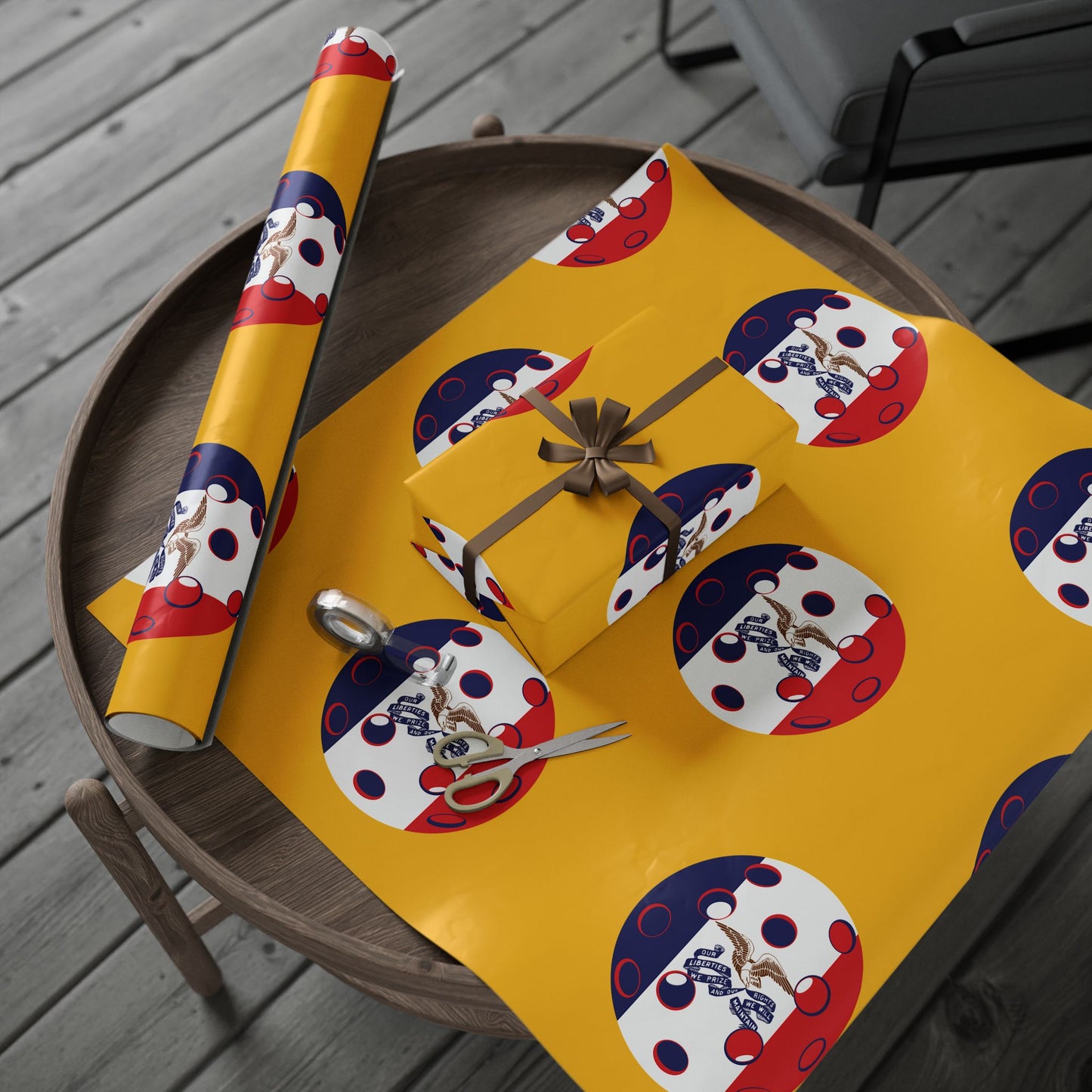 Pickleball Gift Wrap, Iowa State Flag