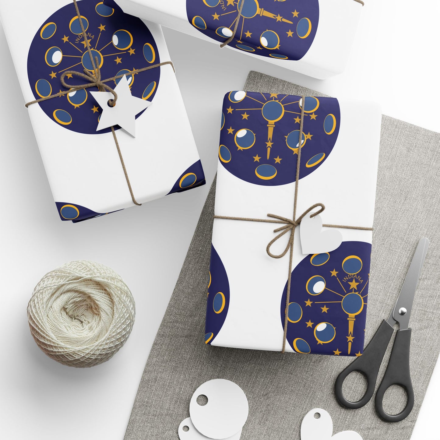 Pickleball Gift Wrap, Indiana State Flag