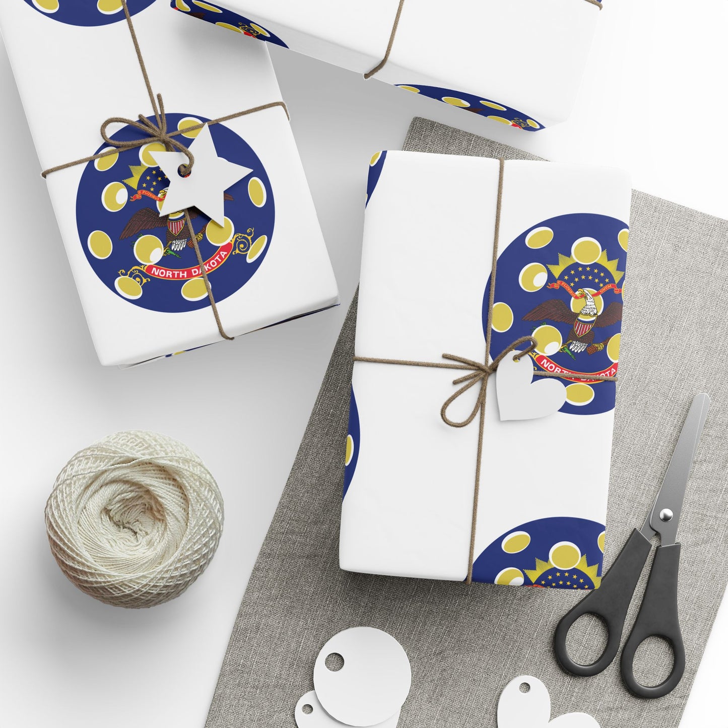 Pickleball Gift Wrap, North Dakota State Flag