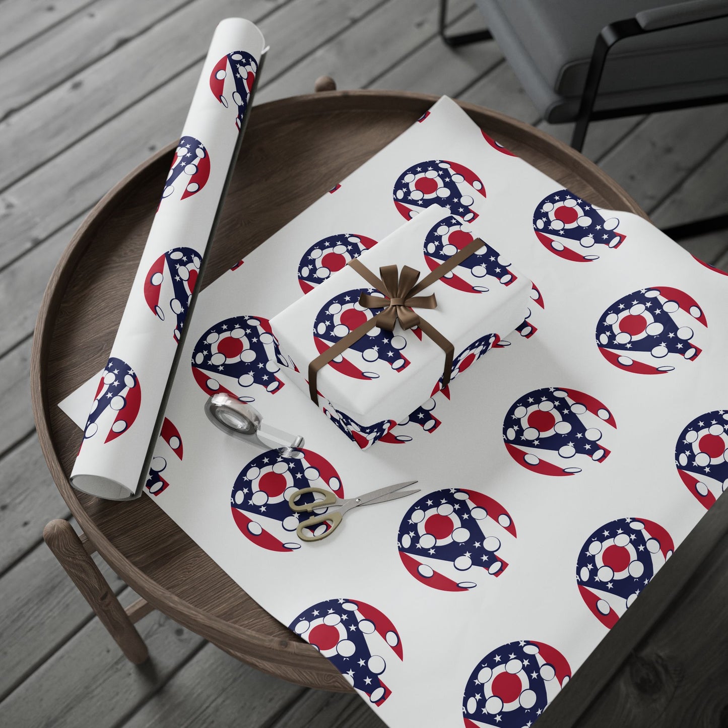 Pickleball Gift Wrap, Ohio State Flag