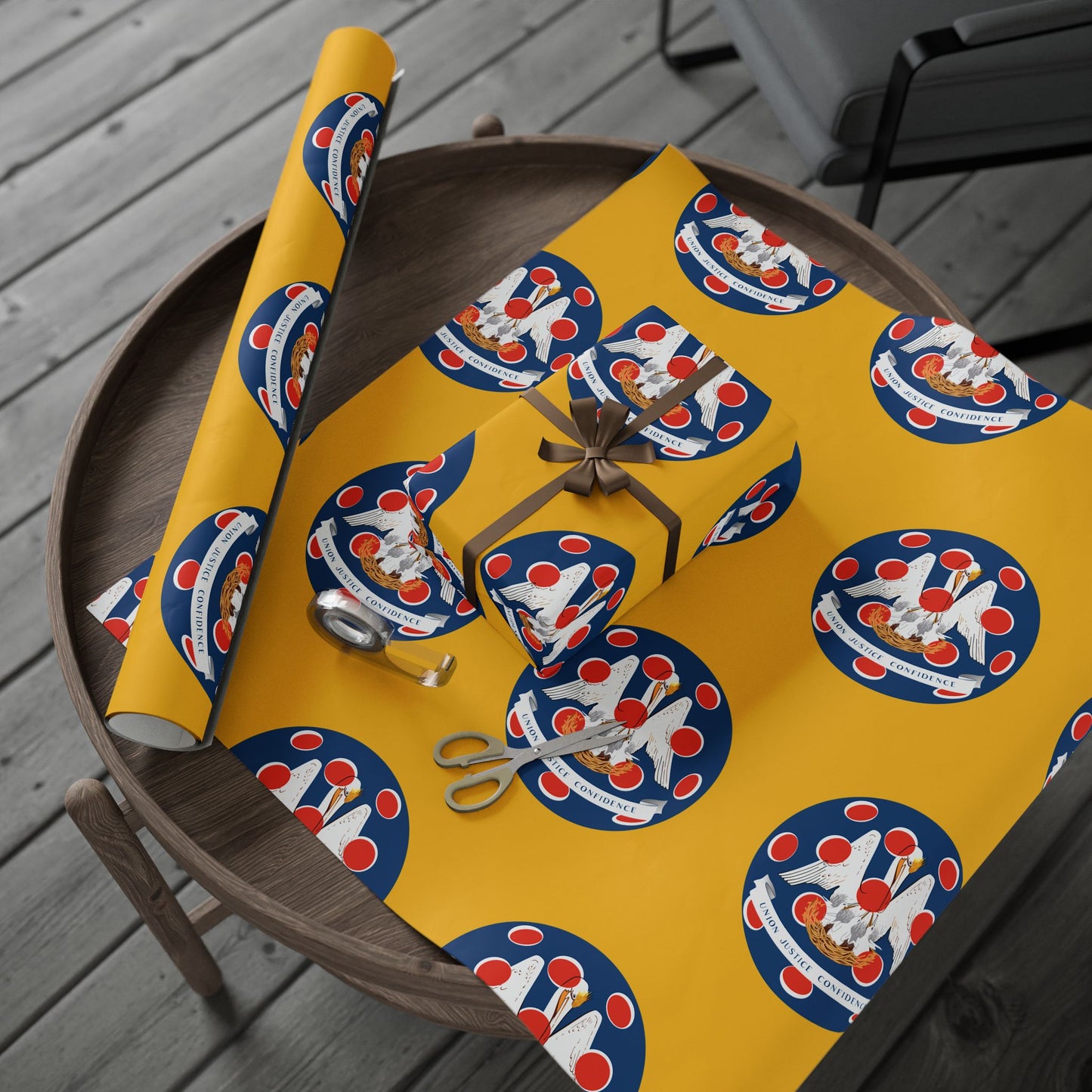 Pickleball Gift Wrap, Louisiana State Flag