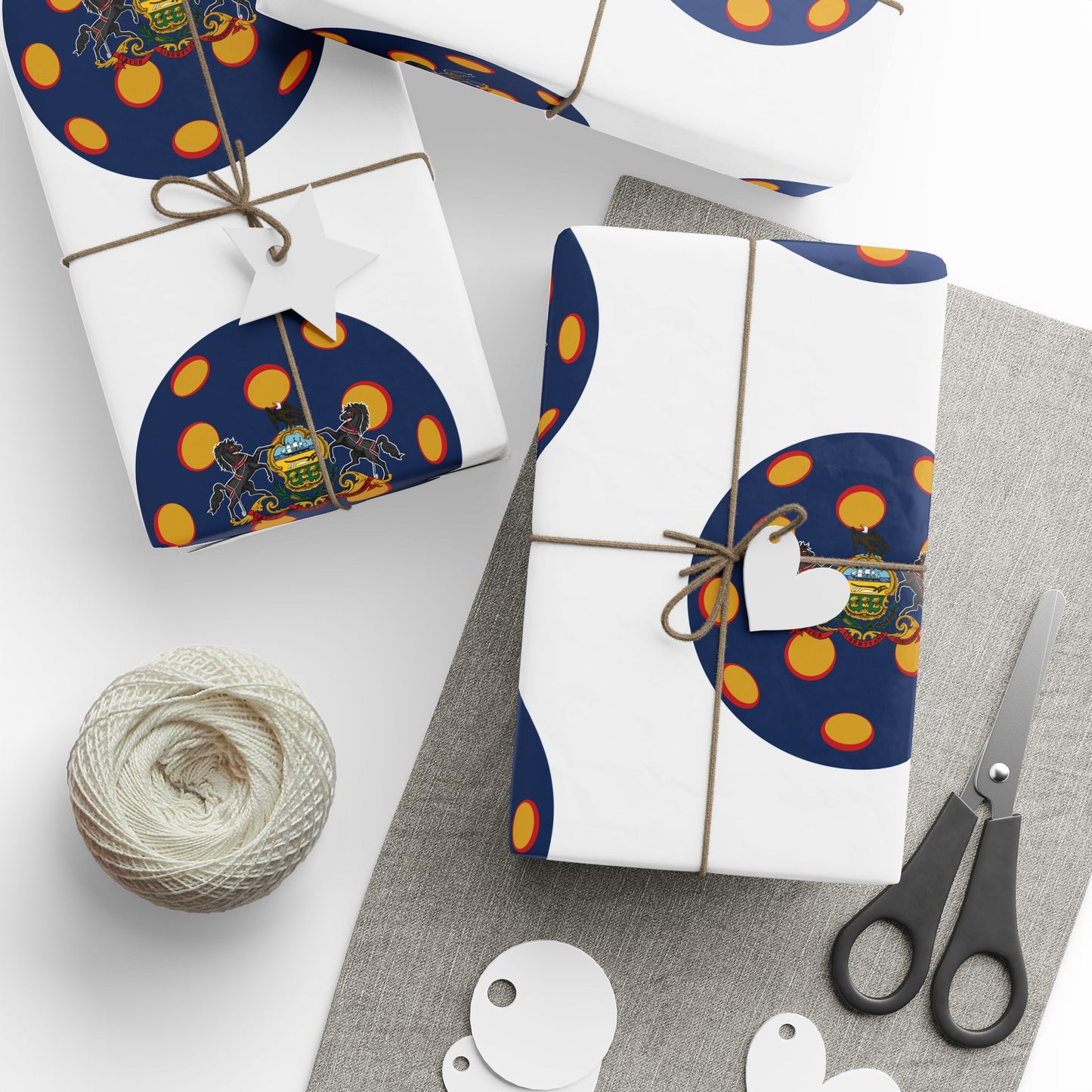 Pickleball Gift Wrap, Pennsylvania State Flag