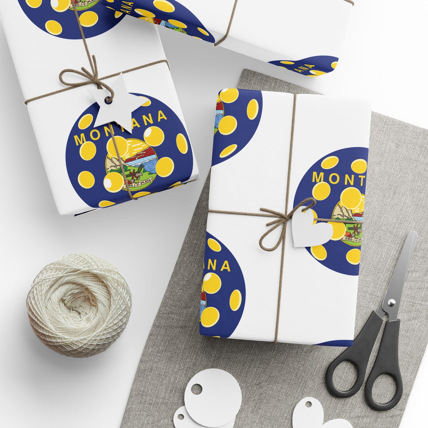Pickleball Gift Wrap, Montana State Flag