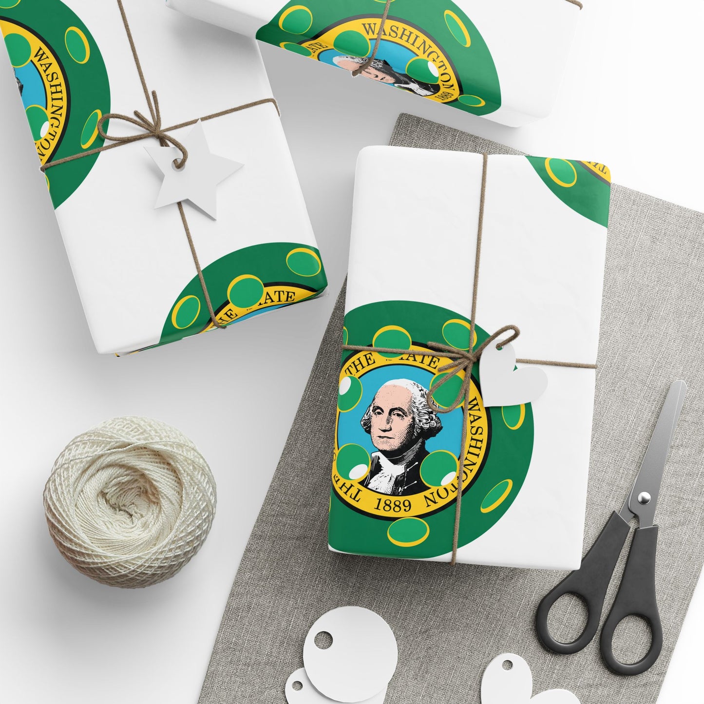 Pickleball Gift Wrap, Washington State Flag