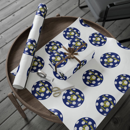 Pickleball Gift Wrap, Oregon State Flag