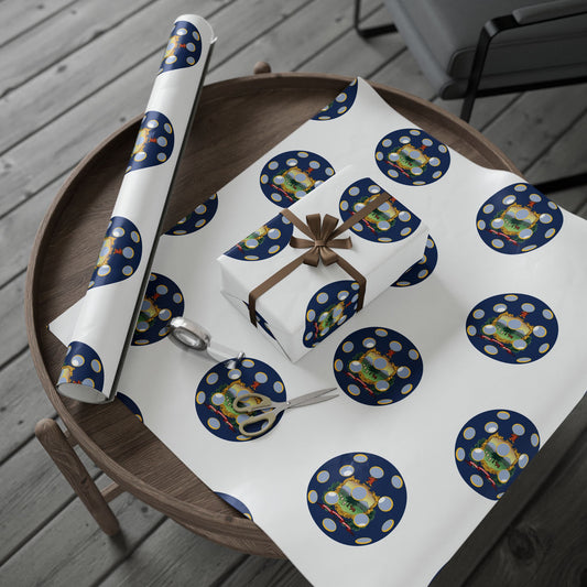 Pickleball Gift Wrap, Vermont  State Flag