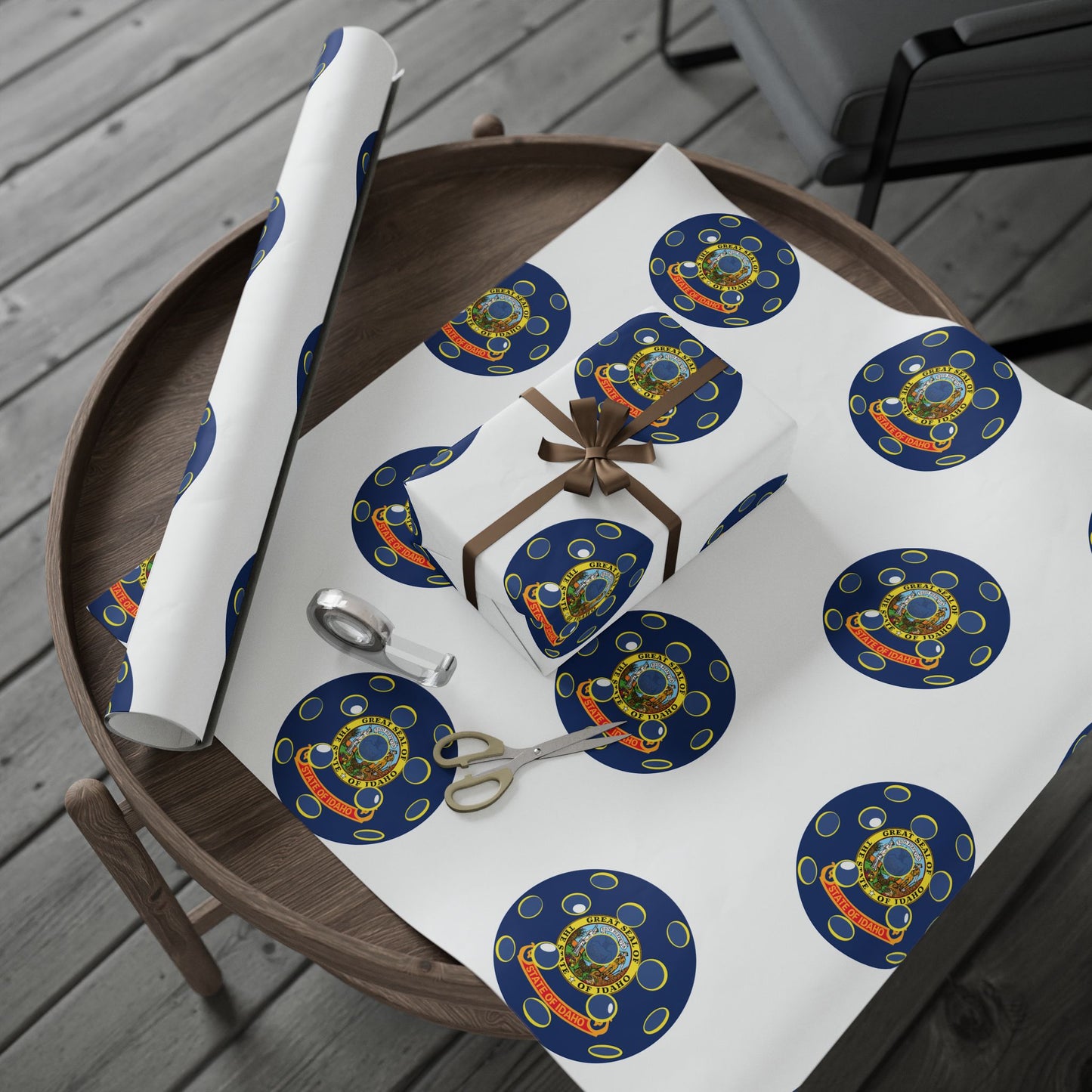 Pickleball Gift Wrap, Idaho State Flag