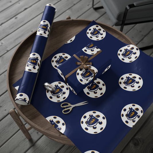 Pickleball Gift Wrap, Massachusetts  State Flag